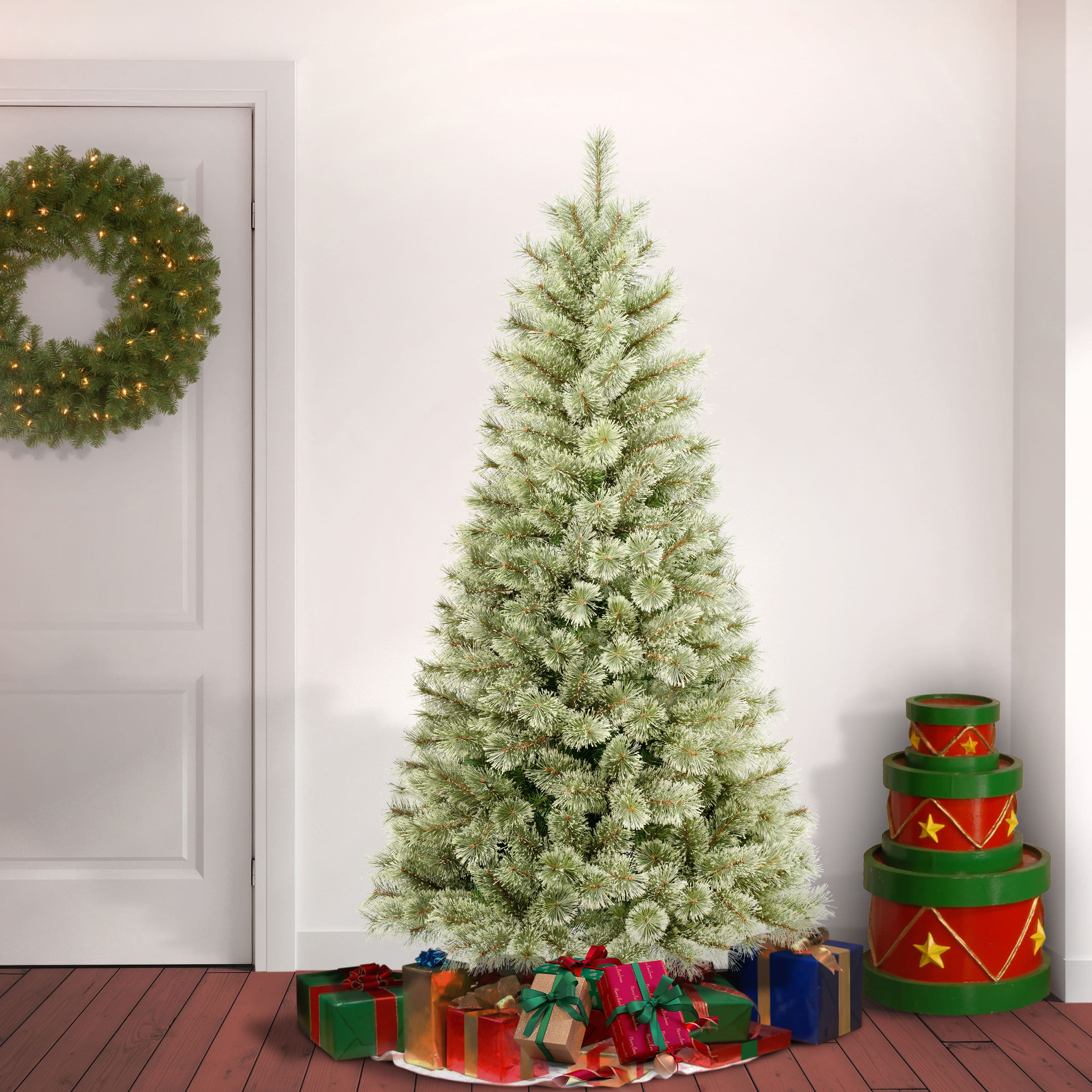 6ft. Unlit Artificial Arcadia Pine Cashmere Christmas Hinged Tree