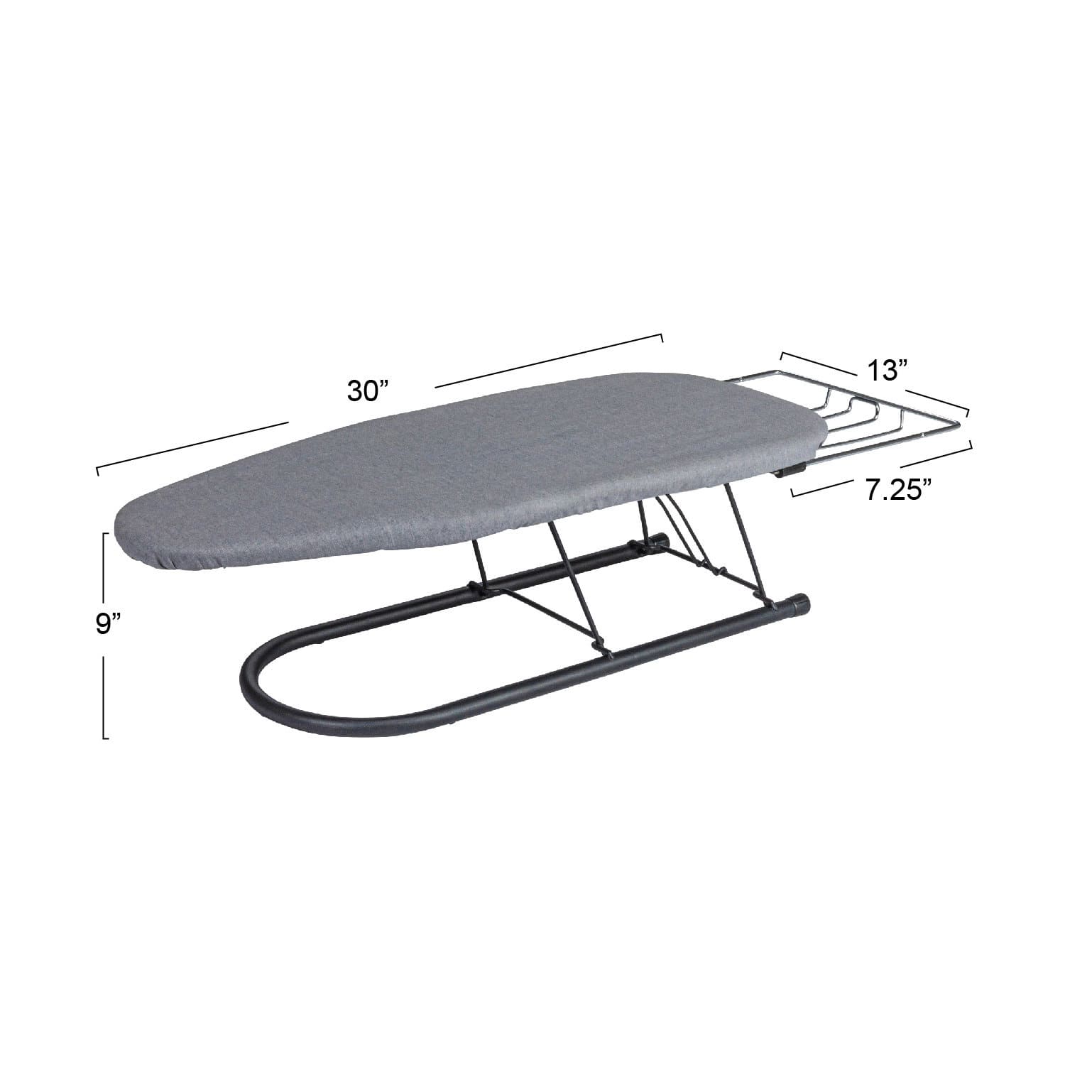 Household Essentials Gray &#x26; Black Tabletop Ironing Board