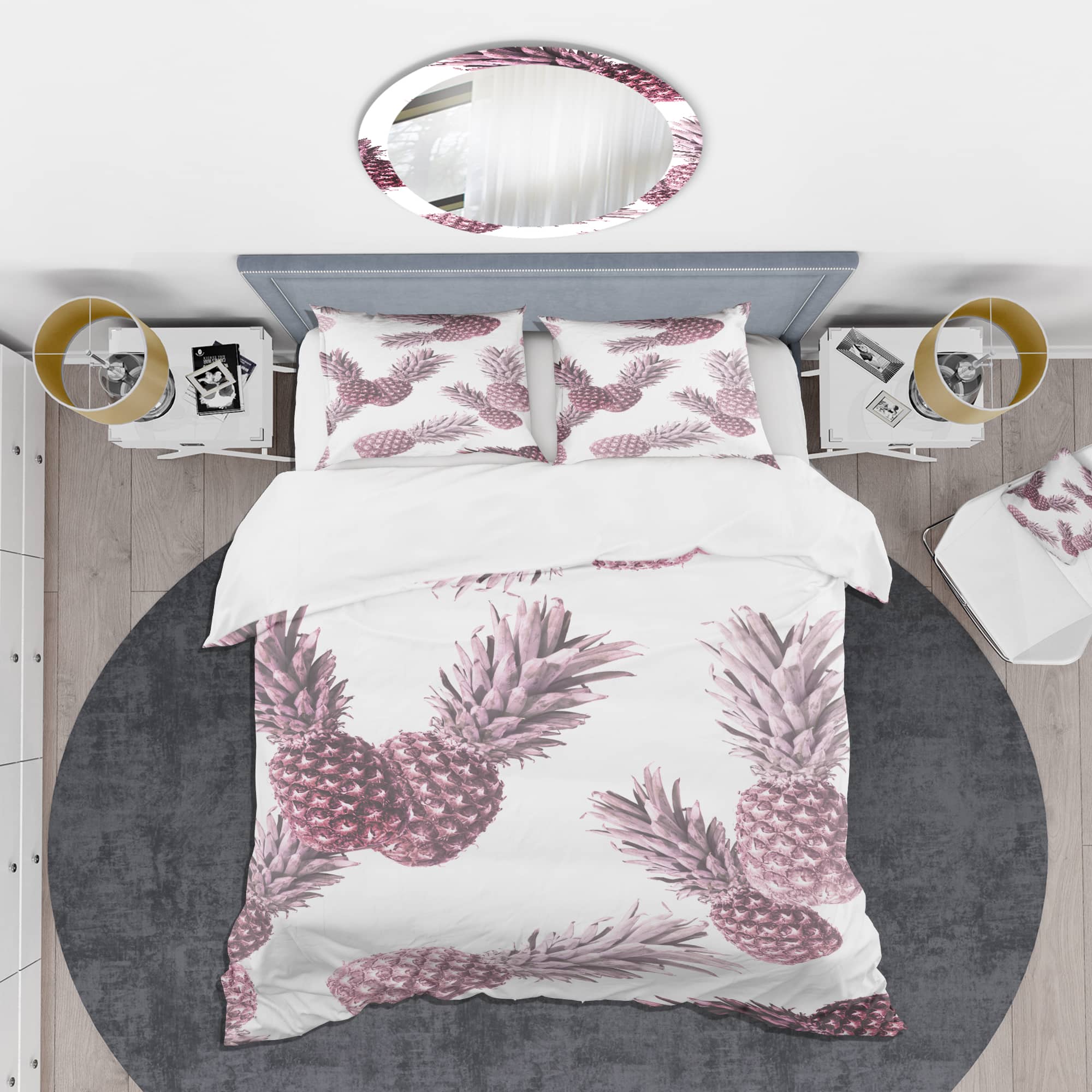 Designart &#x27;Pineapple Summer Bliss III&#x27; Mid-Century Duvet Cover Set
