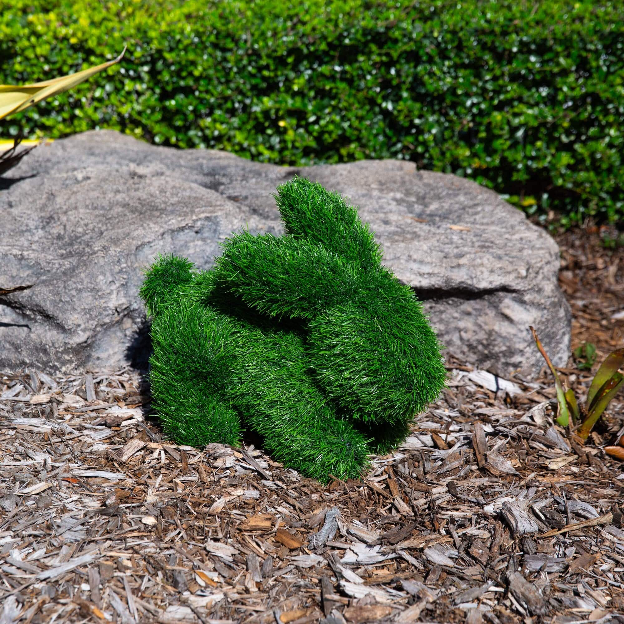 14in. UV Resistant Artificial Grass Garden Plush Topiary Bunny Rabbit (Indoor/Outdoor)