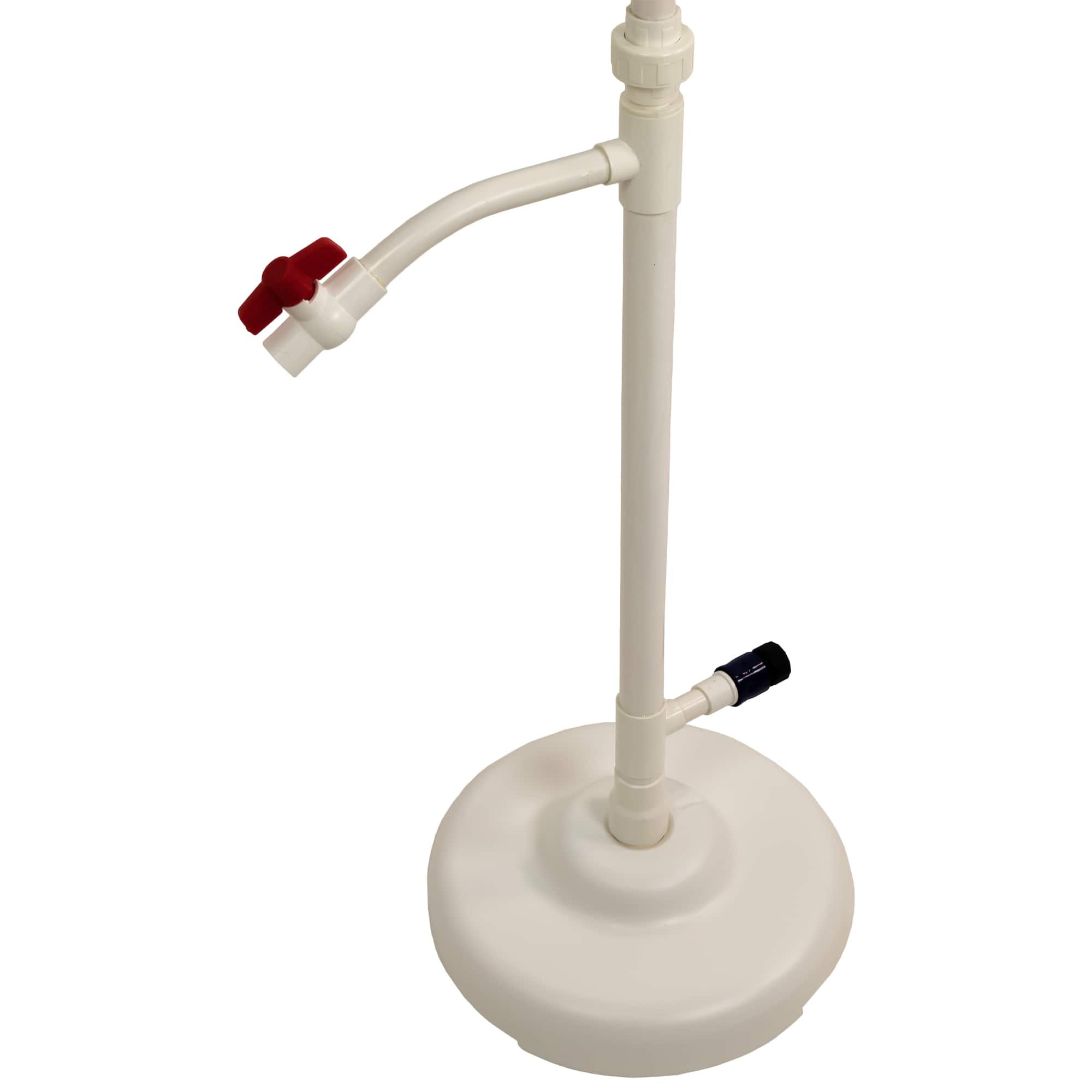 Swim Central 7ft. White Standard Poolside Swimming Pool Shower with Foot Wash Spigot