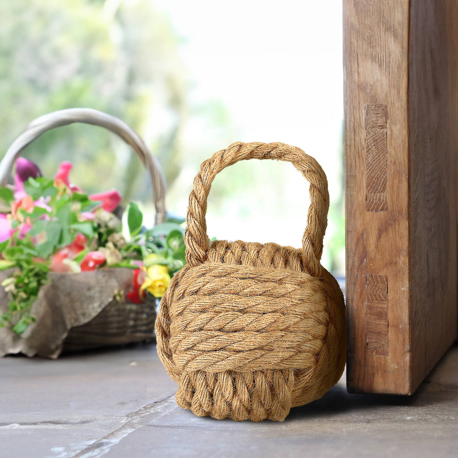 6.25&#x22; Rope Knot Cotton Door Stop