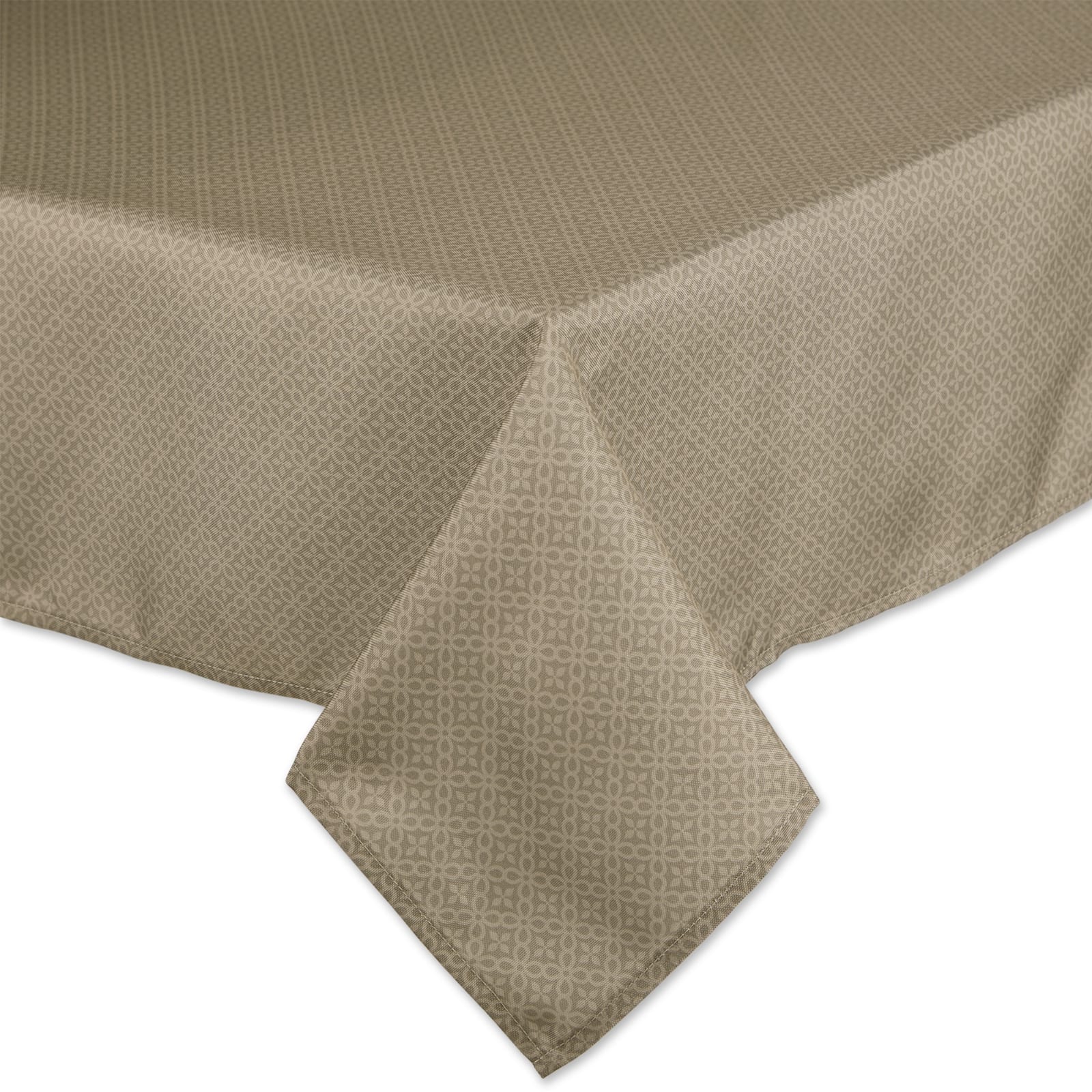 Stone Tonal Lattice Print Outdoor Tablecloth 60" x 120"