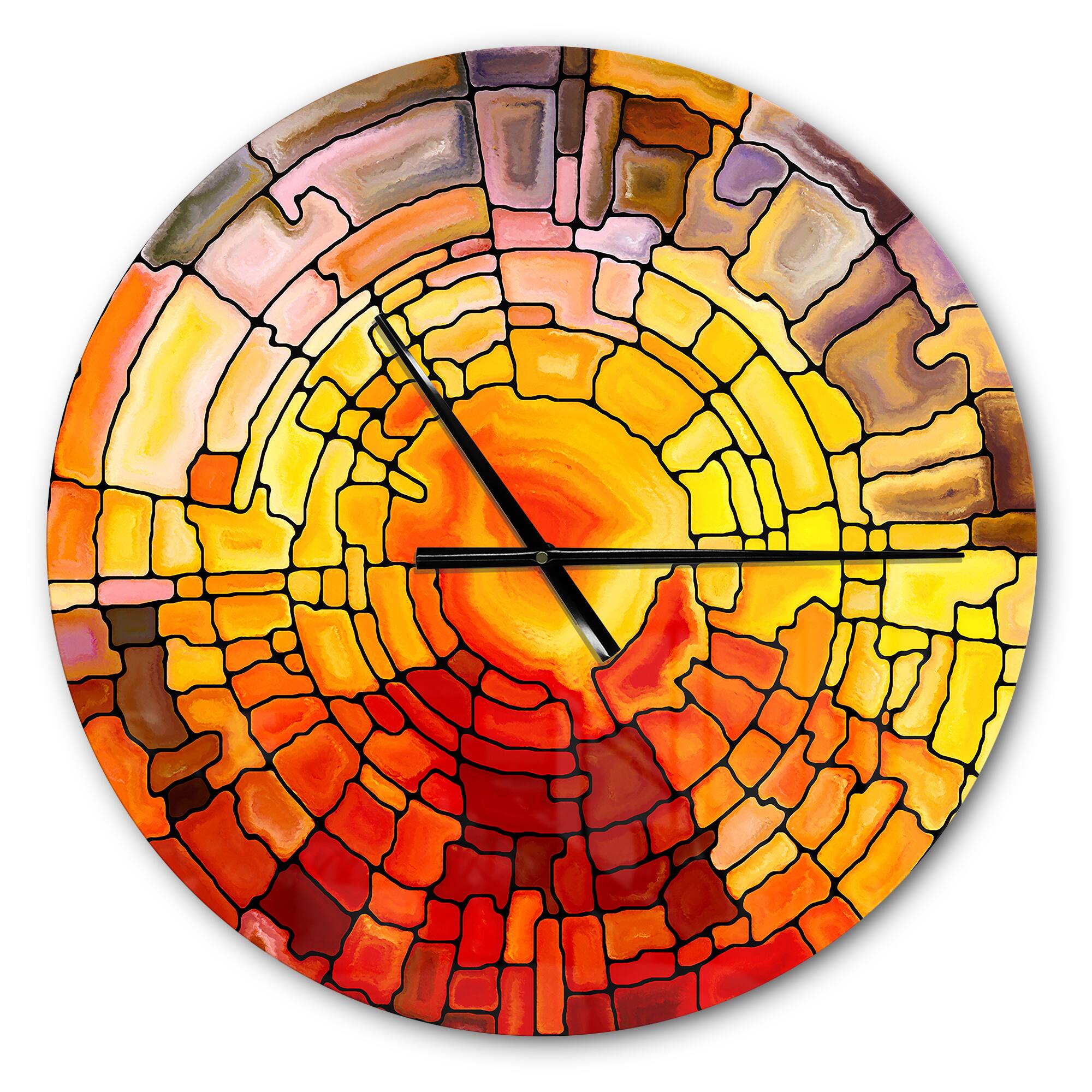 Designart Return of Stained Glass Modern Wall Clock