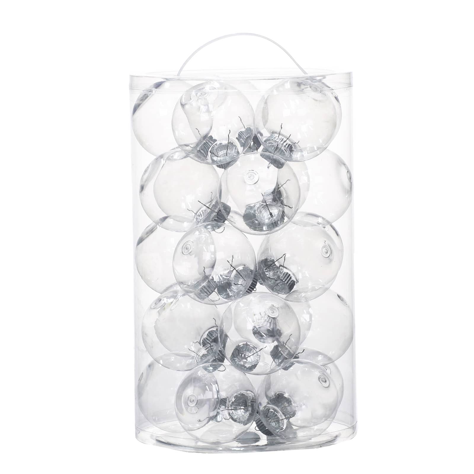 4 Packs: 25 ct. (100 total) 2.5&#x22; DIY Plastic Ball Ornaments