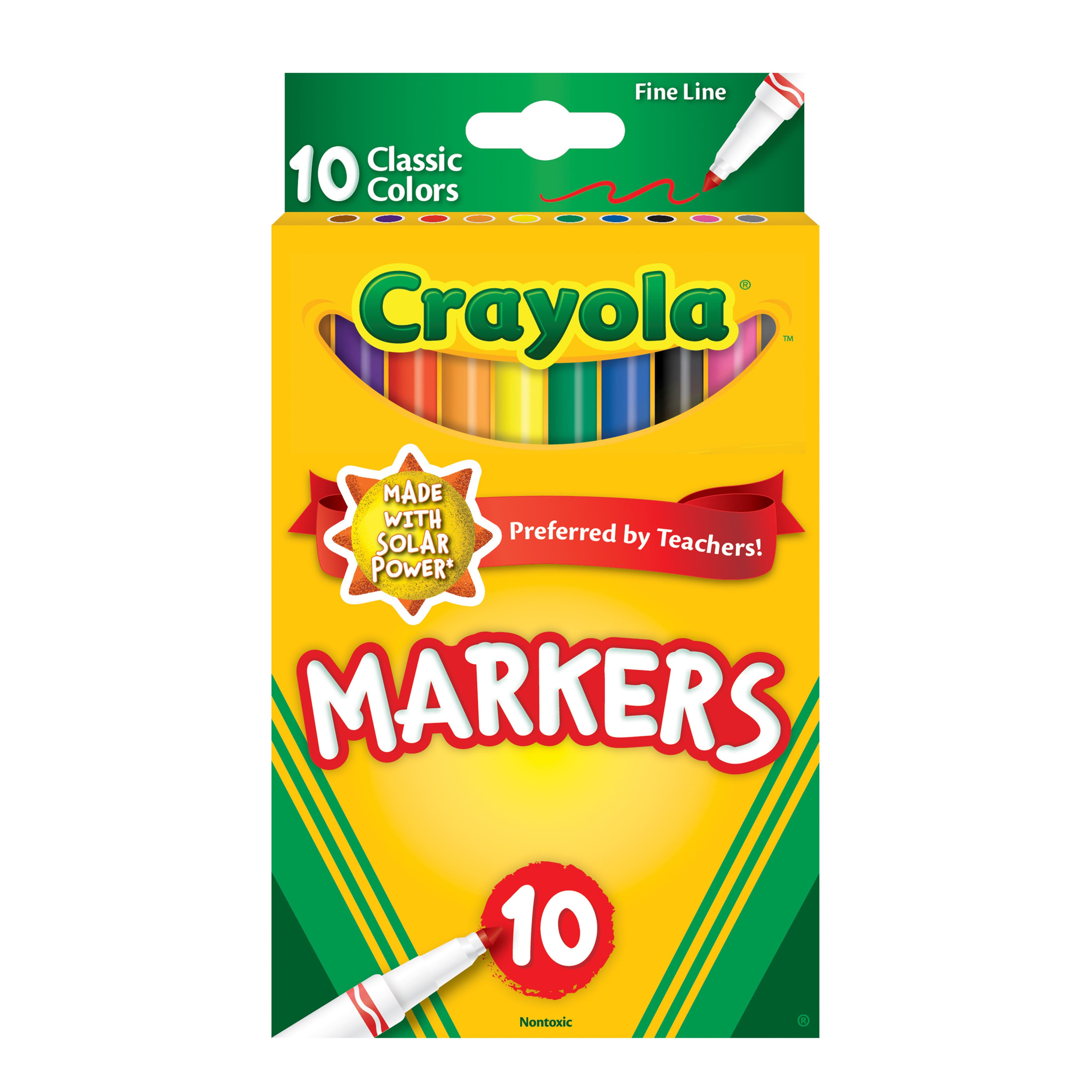 12 Packs: 10 ct. (120 total) Crayola&#xAE; Classic Colors Fine Line Markers