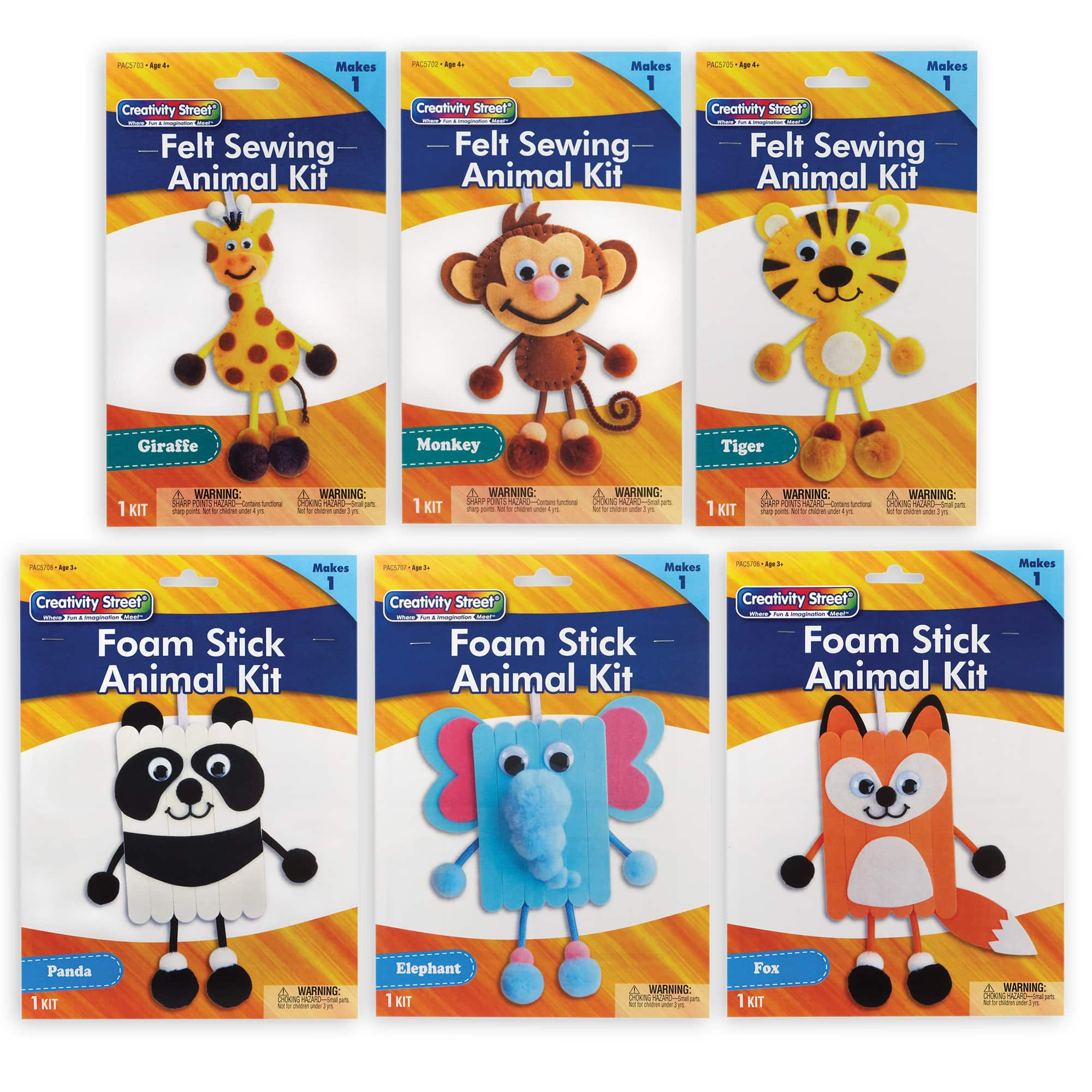 Creativity Street&#xAE; Animal Felt &#x26; Foam Craft Kit Set