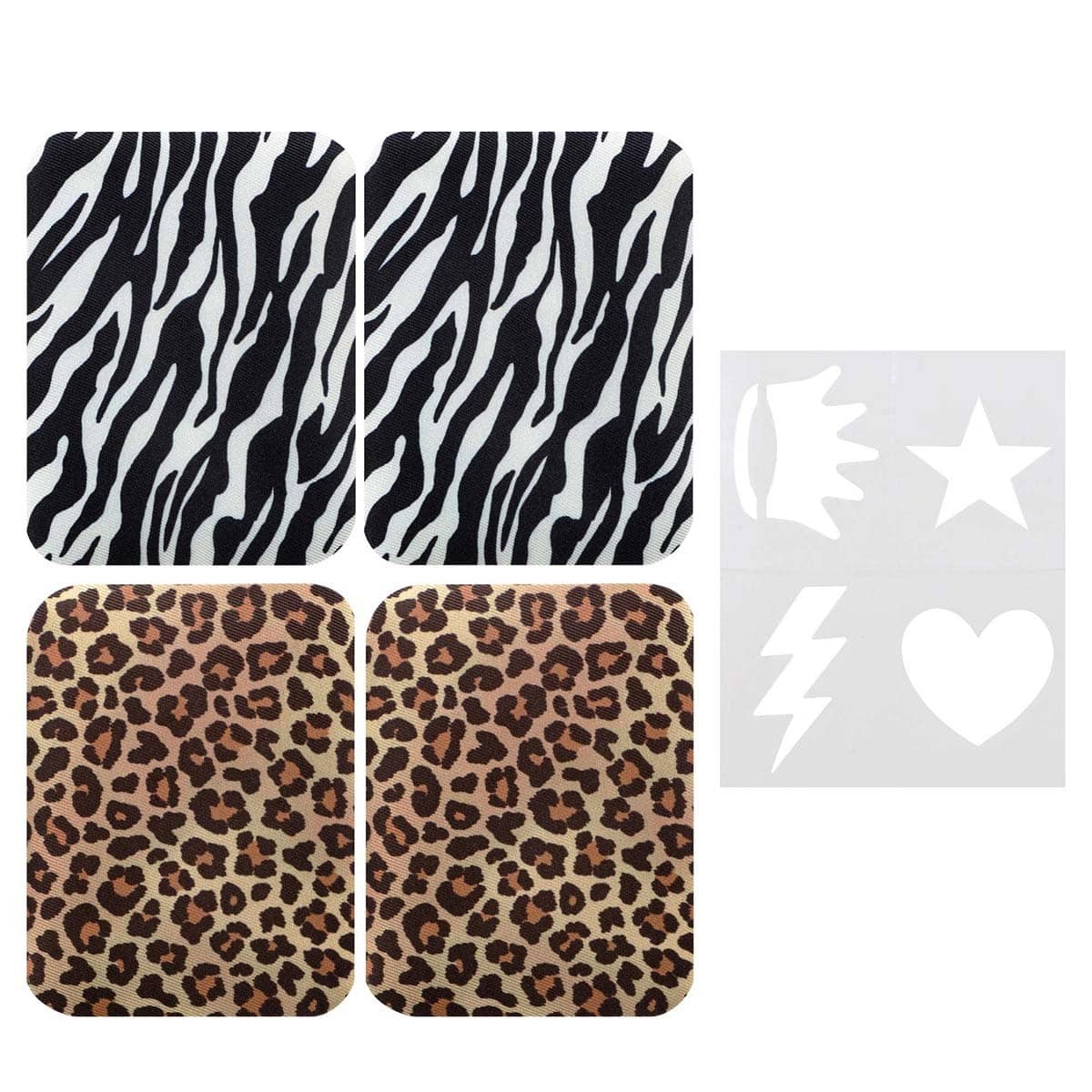 SINGER&#xAE; Leopard &#x26; Zebra Iron-on Printed Twill Patches