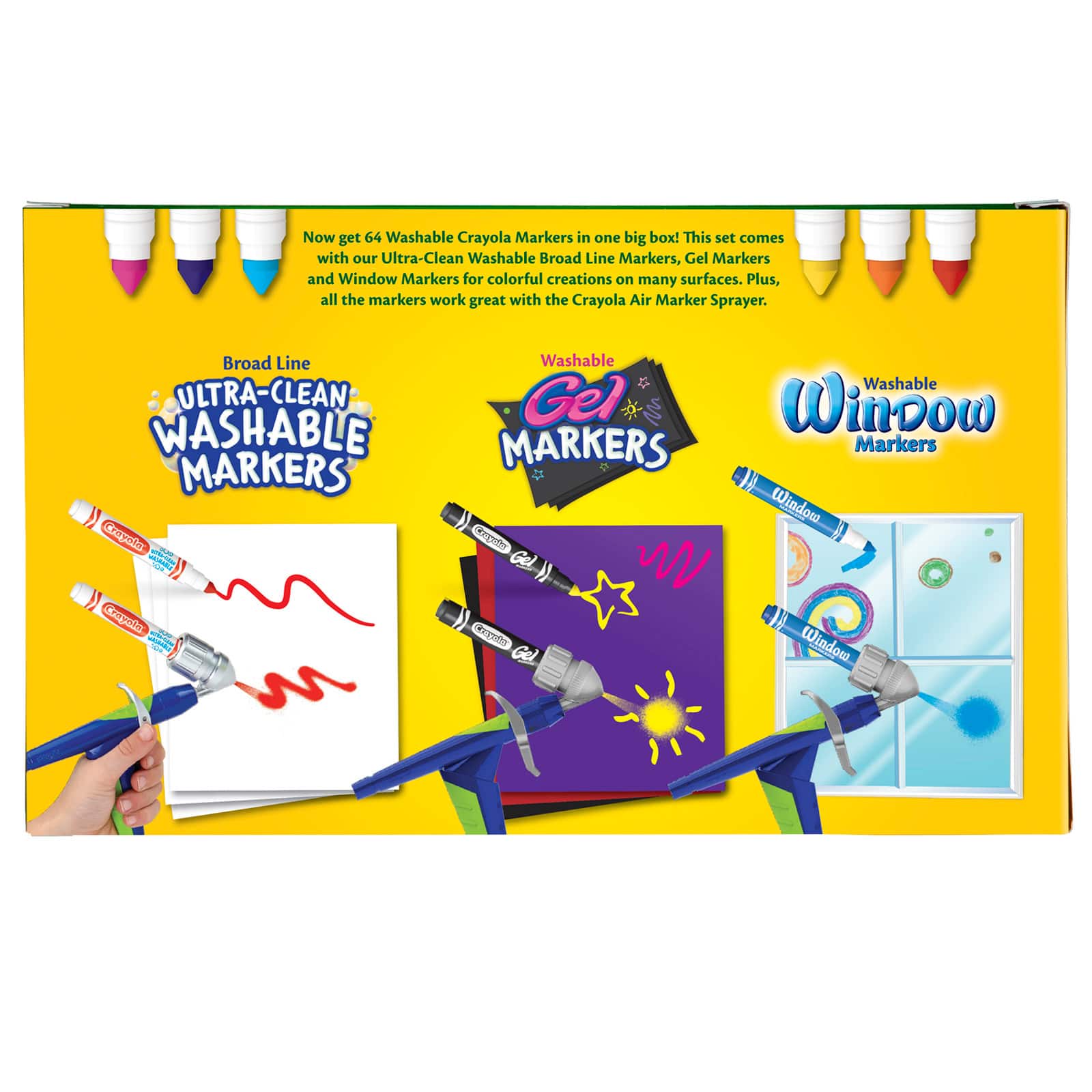 Crayola® Washable 64 Color Broad Line Markers