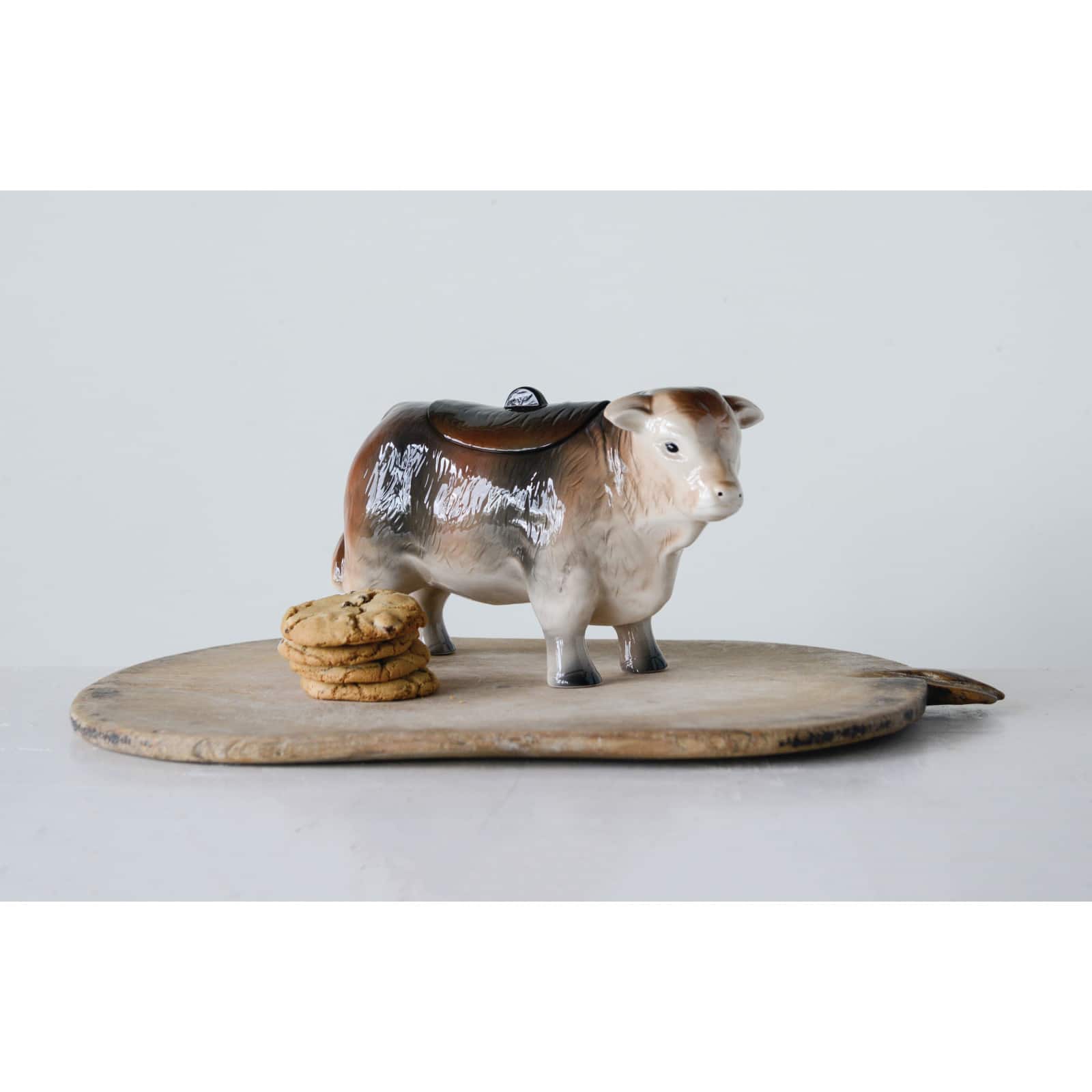 Hello Honey® 13" Vintage Ceramic Cow Shaped Cookie Jar