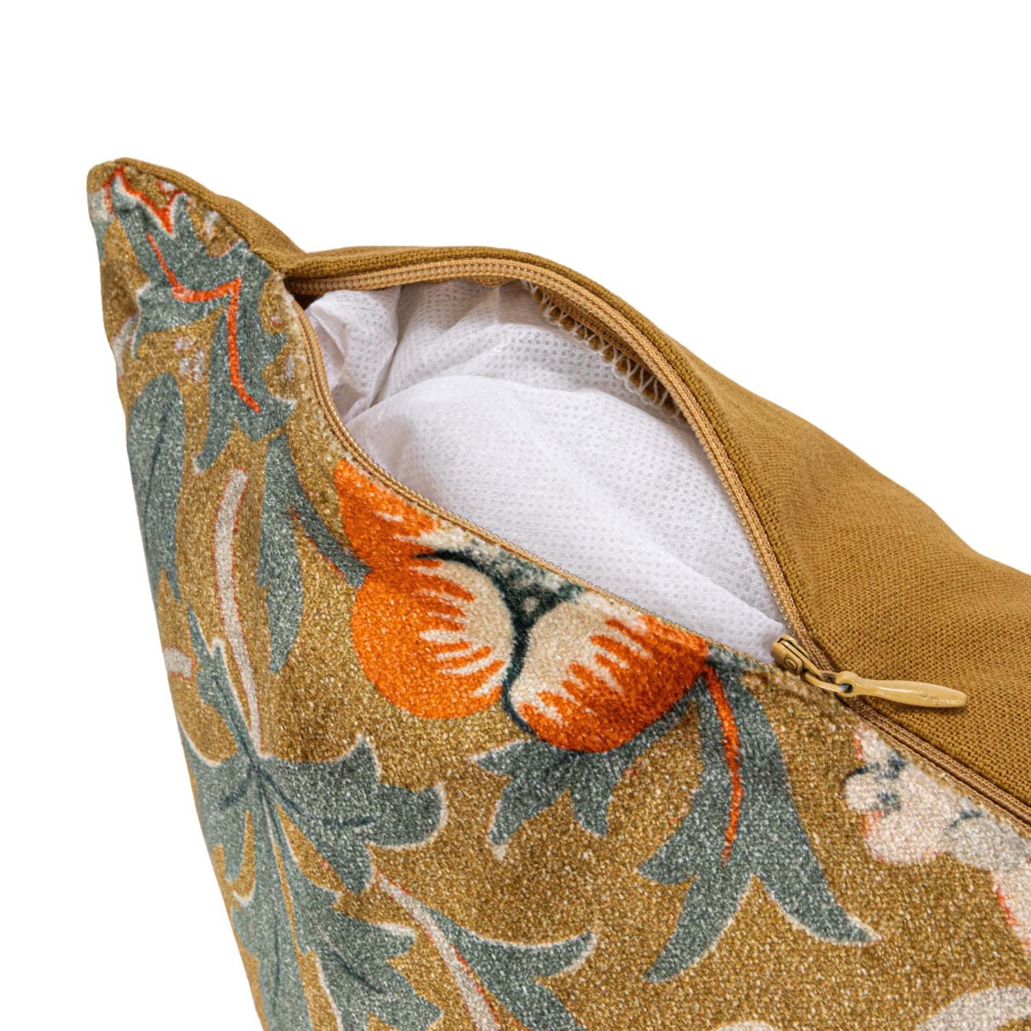 Hello Honey® 24" Multicolor Birds & Flowers Cotton Velvet Lumbar Pillow