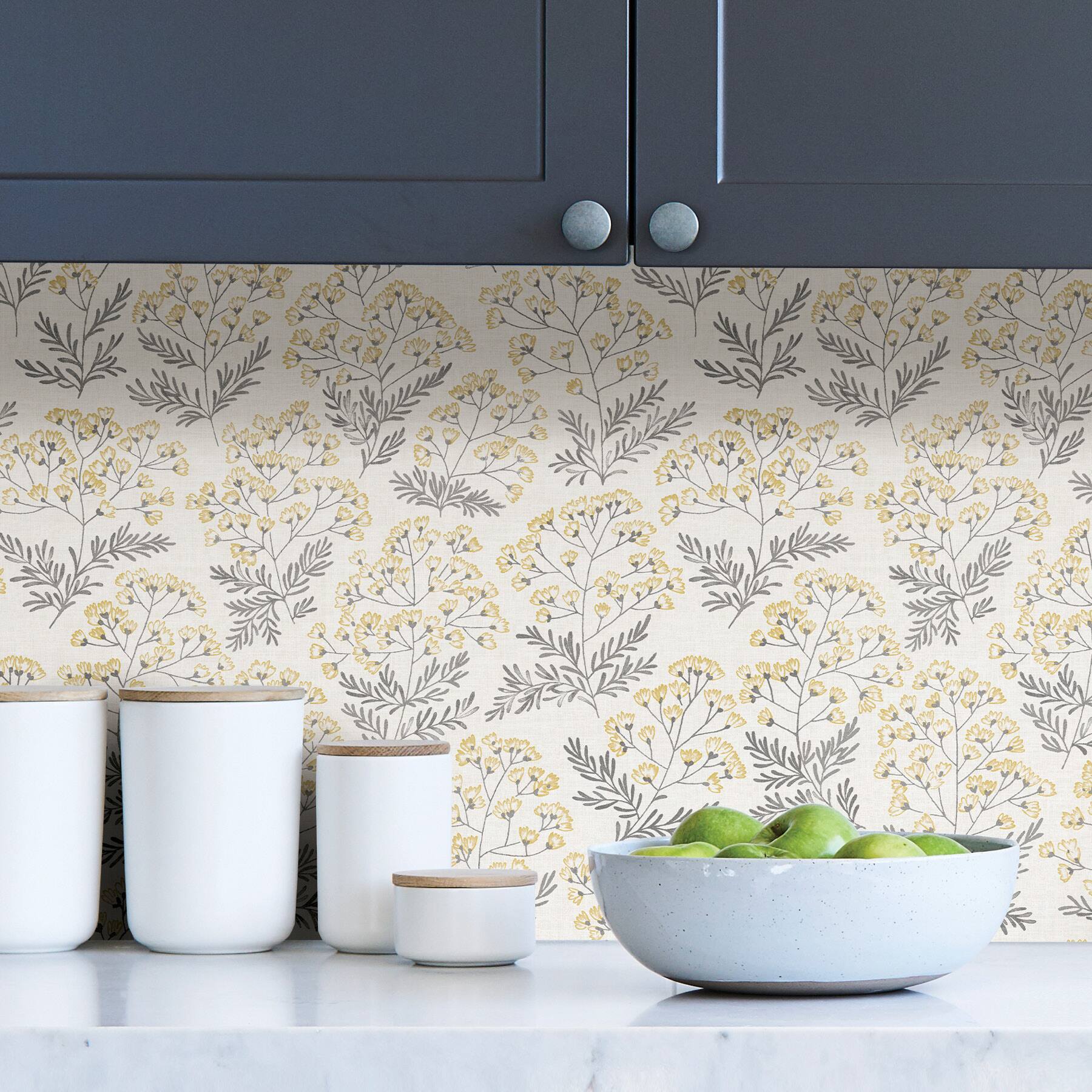 NuWallpaper Yellow Wethersfield Peel & Stick Wallpaper