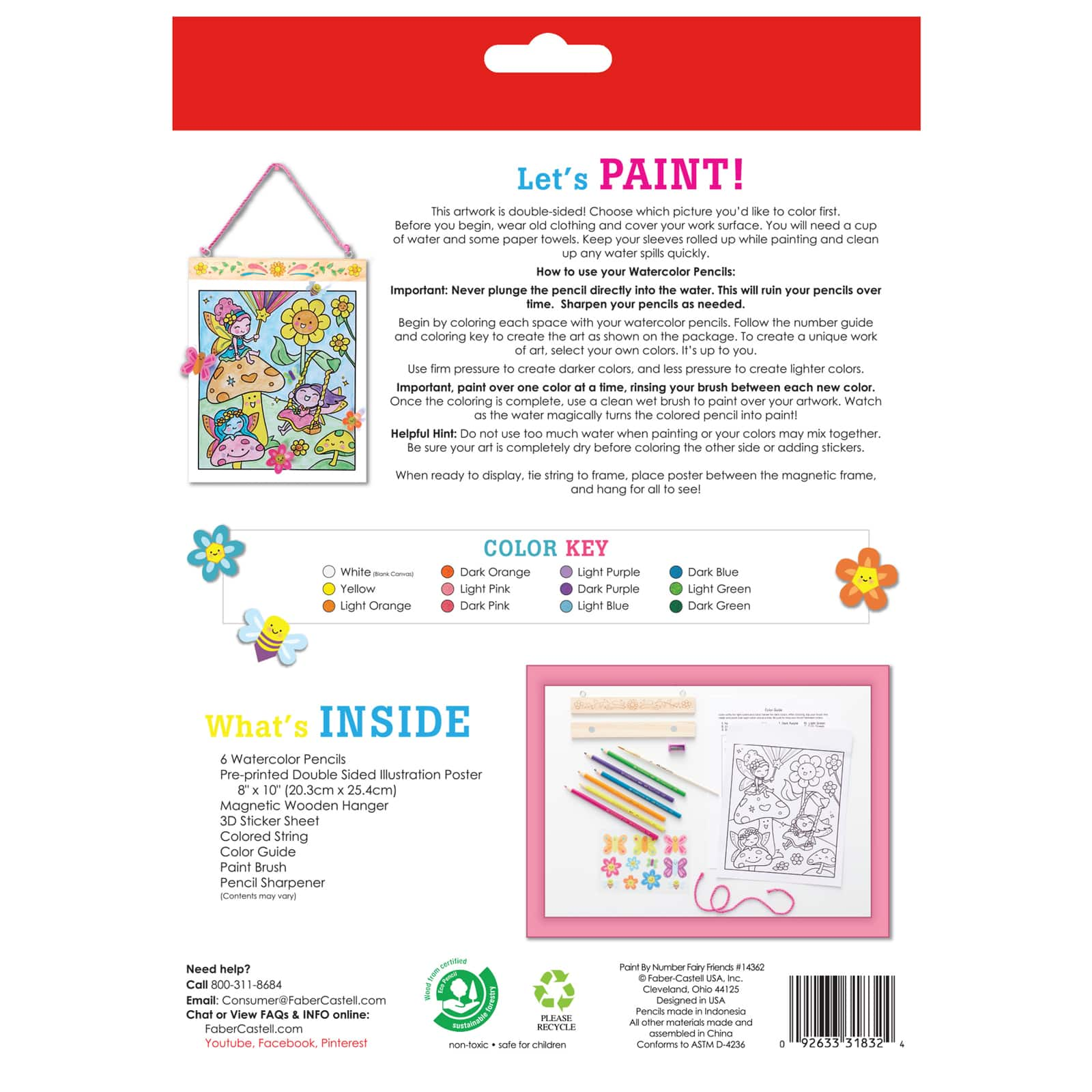 Faber-Castell&#xAE; Fairy Friends Paint by Number Wall Art Kit