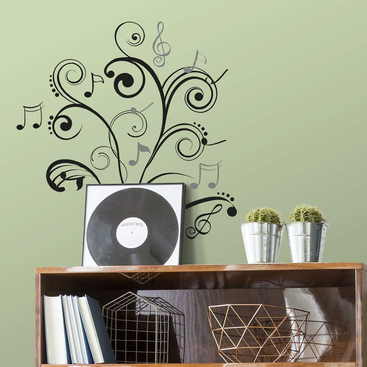 Roommates Music Note Scroll Peel And Stick Wall Decals Wall Stickers