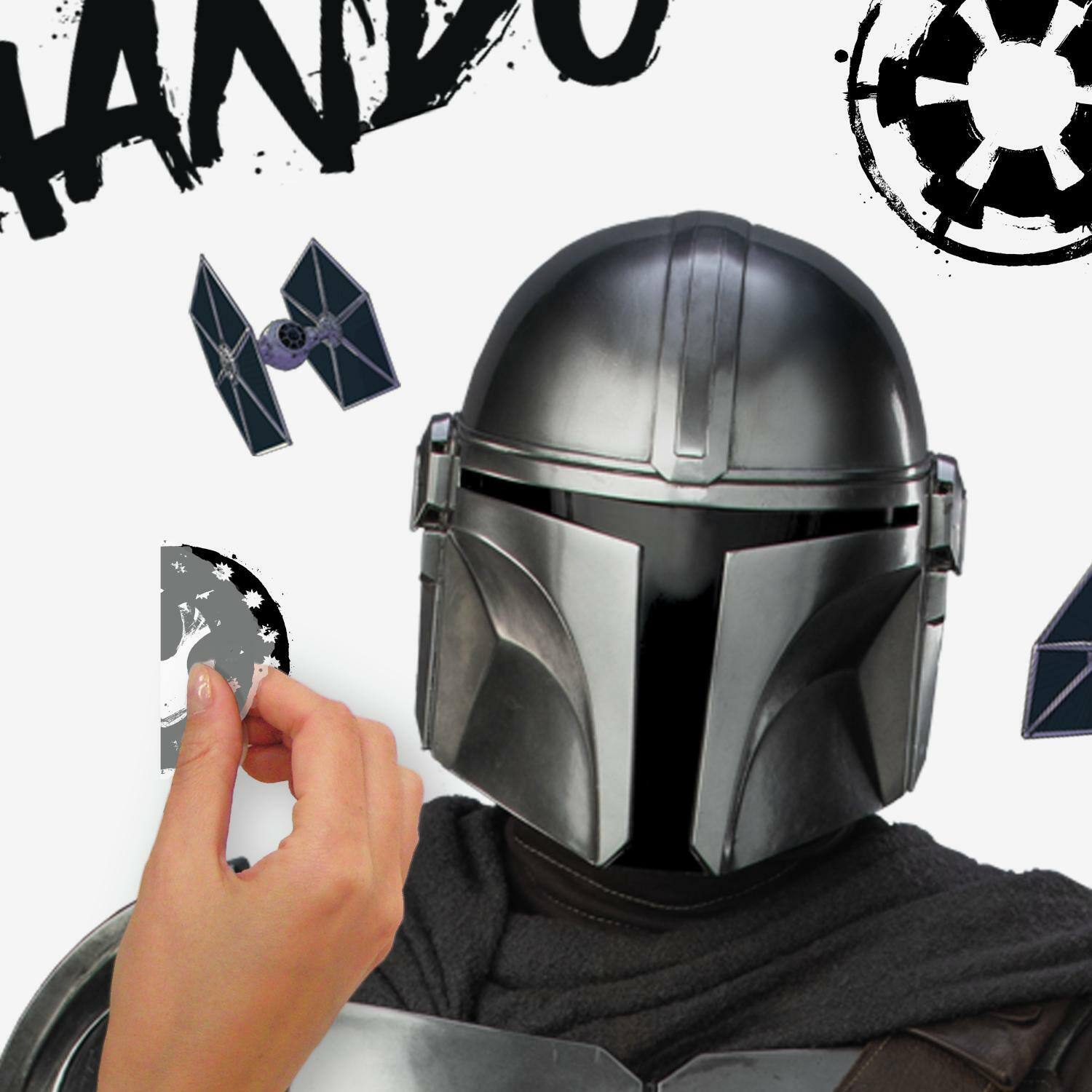 RoomMates Star Wars The Mandalorian In Beskar Peel &#x26; Stick Giant Wall Decal