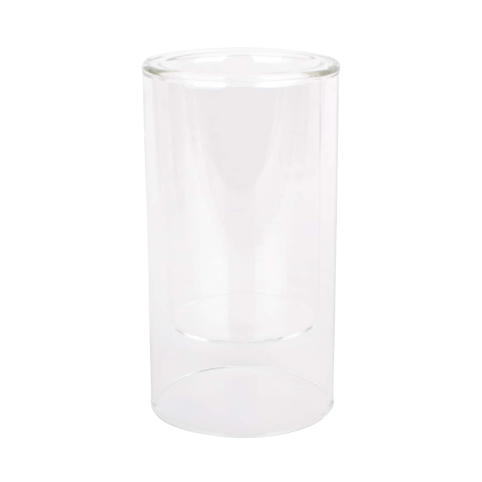 12 Pack: 6&#x22; Clear Glass Dual Cylinder Candle Holder by Ashland&#xAE;