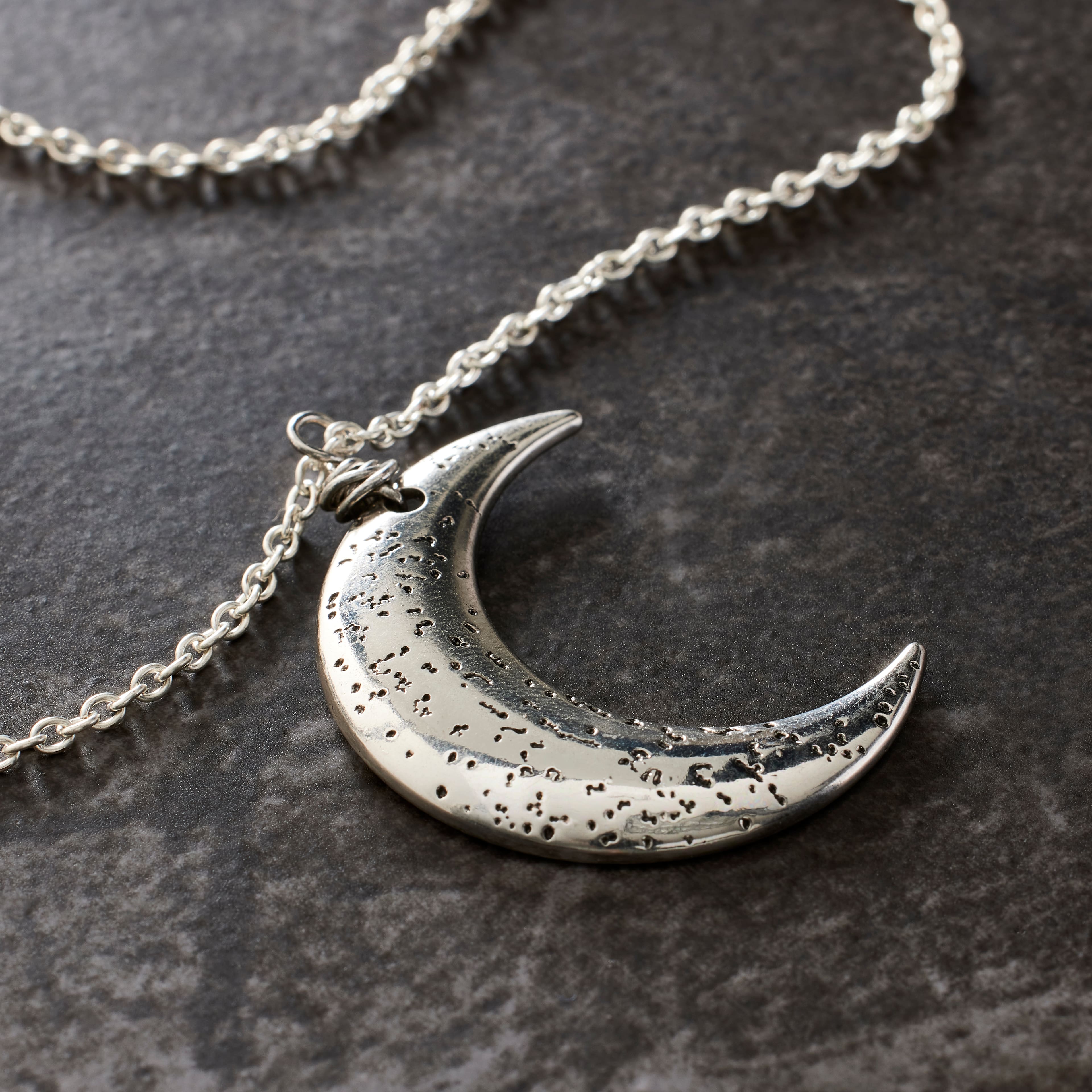 Silver Metal Moon Pendant by Bead Landing&#x2122;