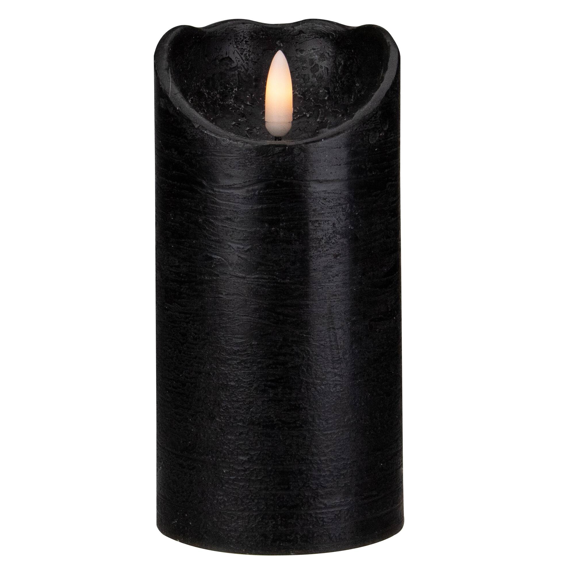 6" LED Black Flameless Halloween Décor Candle