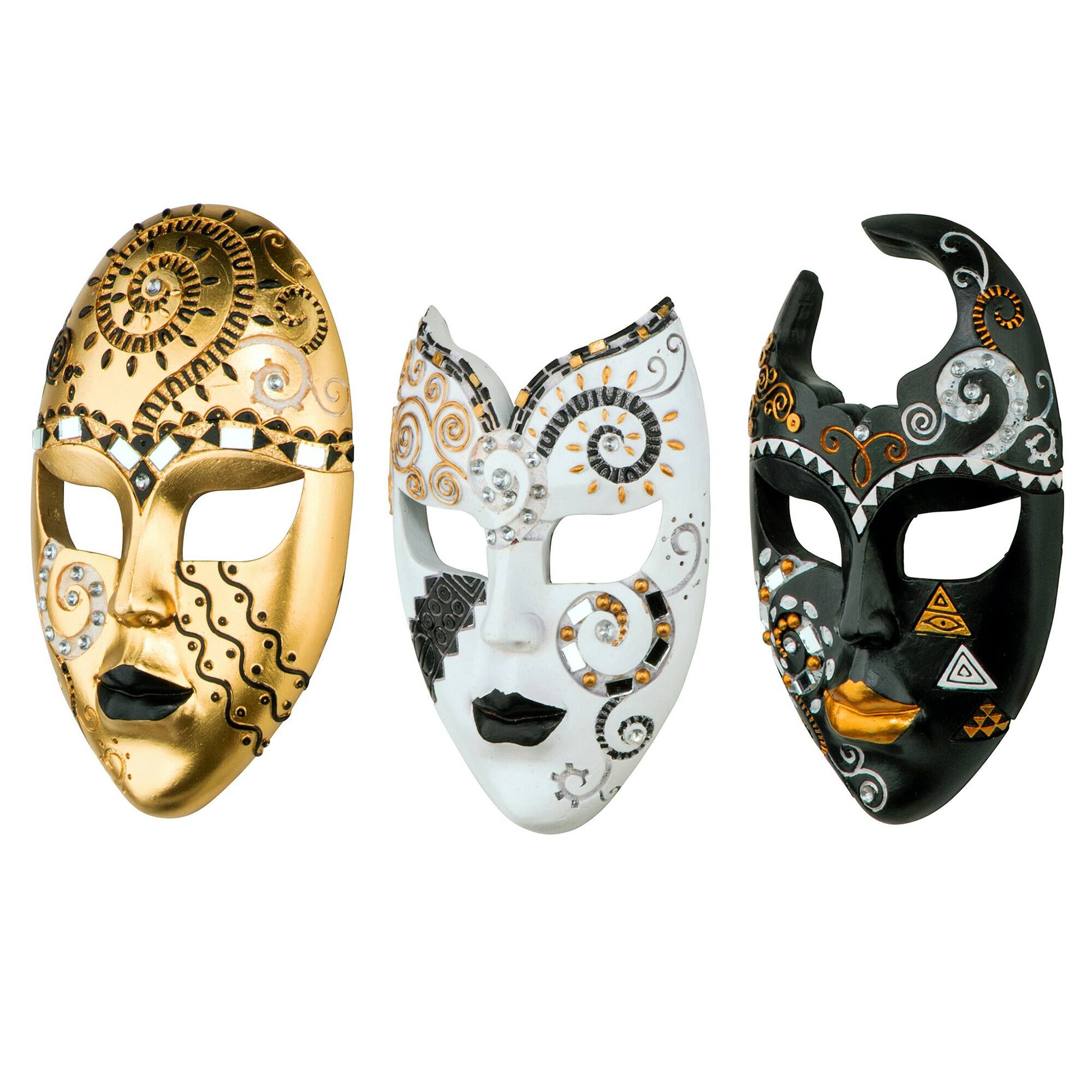 Design Toscano Petite Mardi Gras Carnivale Wall Mask Set