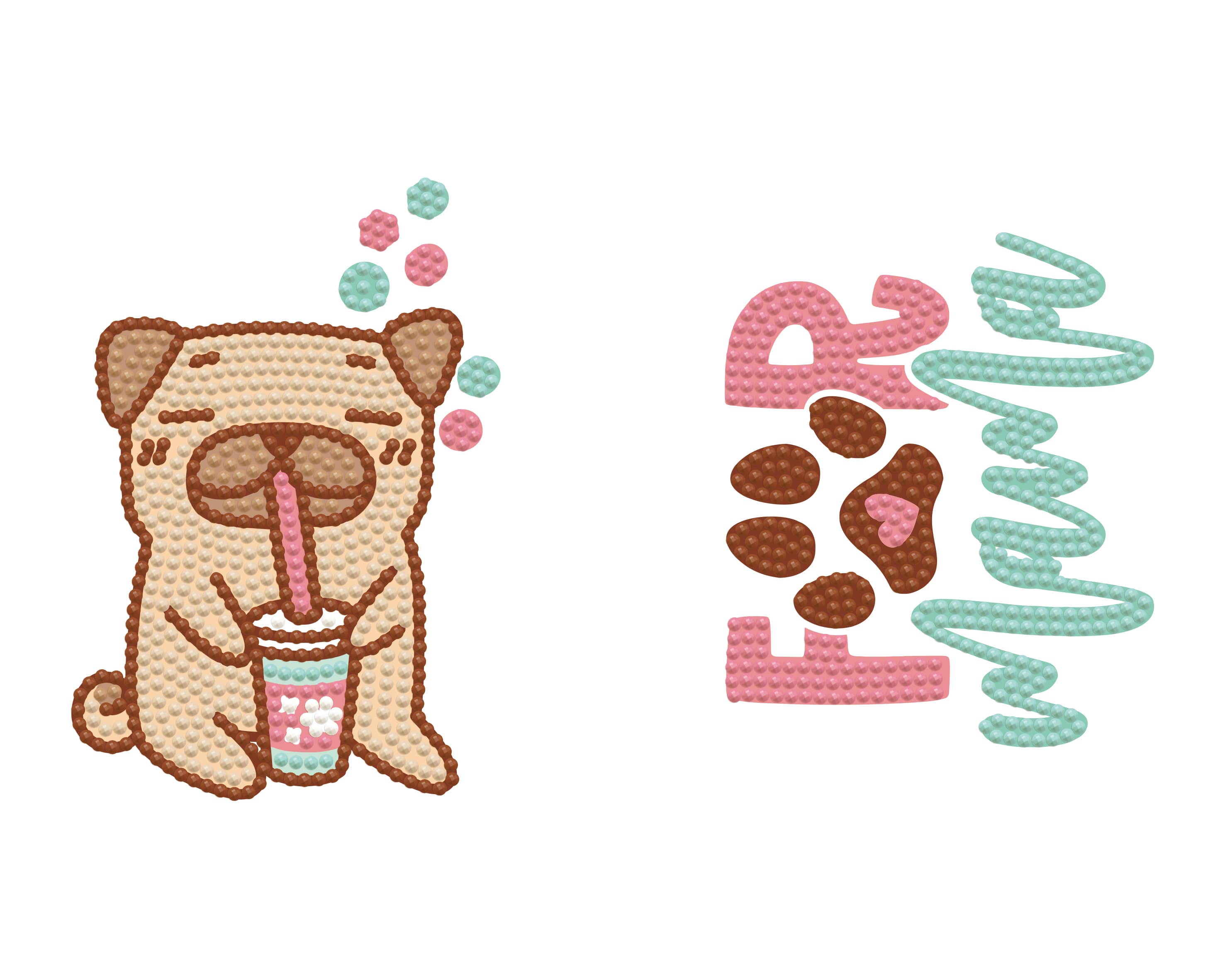 Diamond Dotz® Dog & Fur Mama Iron-On 'n' Dot Kit