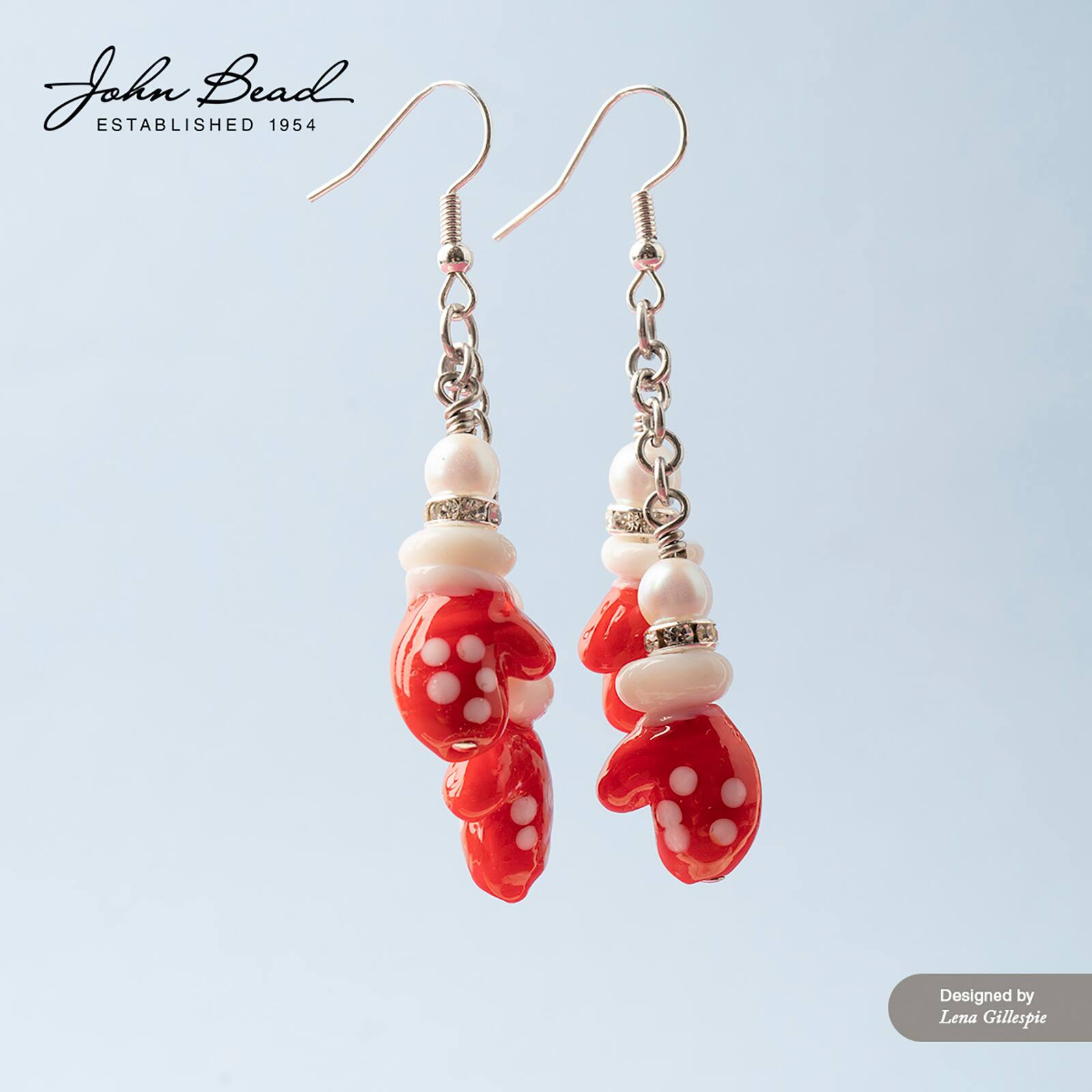 Crystal Lane DIY 7" Lampwork Designer Holiday Glass Bead Strand