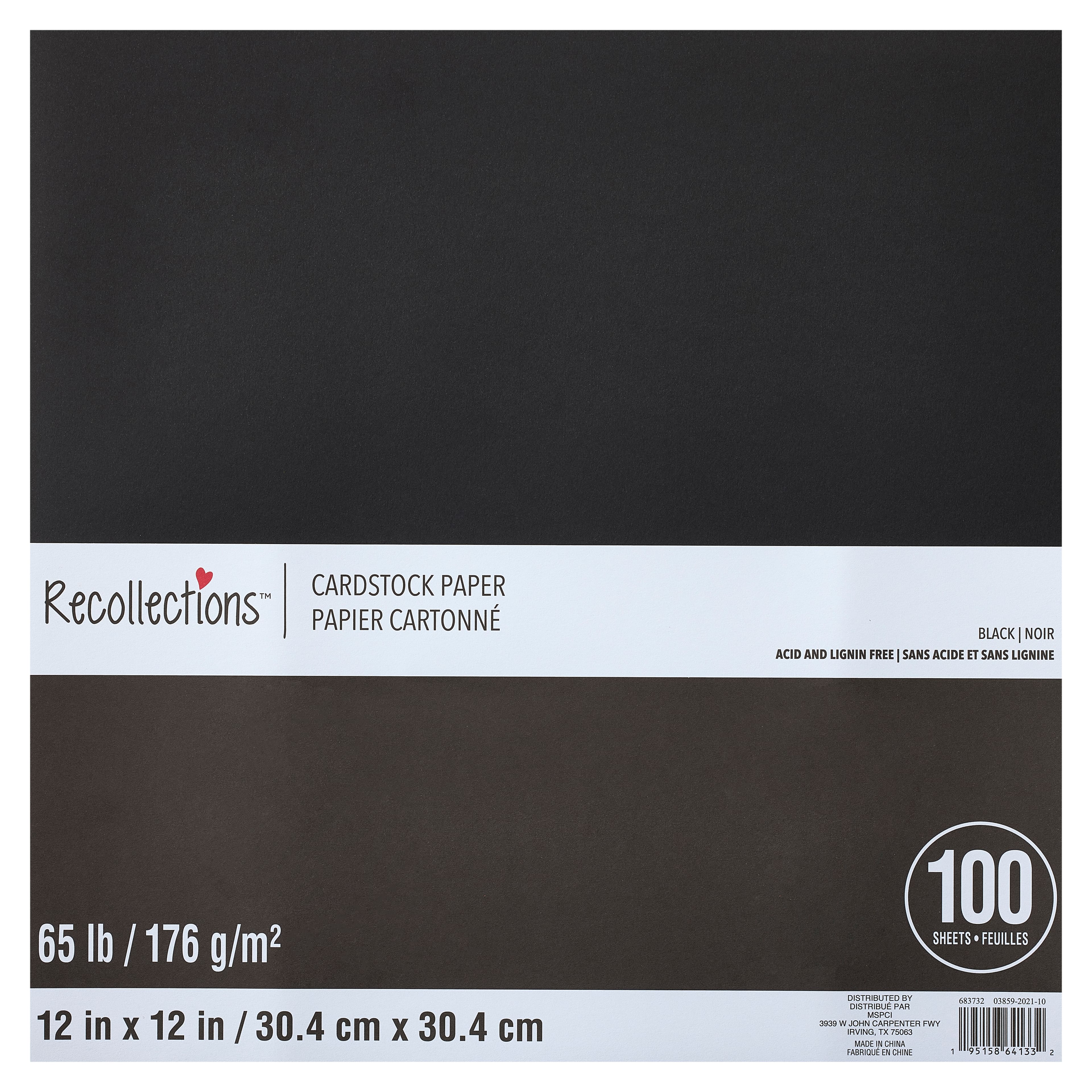 soujap 300 sheets 8.5 x 11 inch black cardstock paper, black