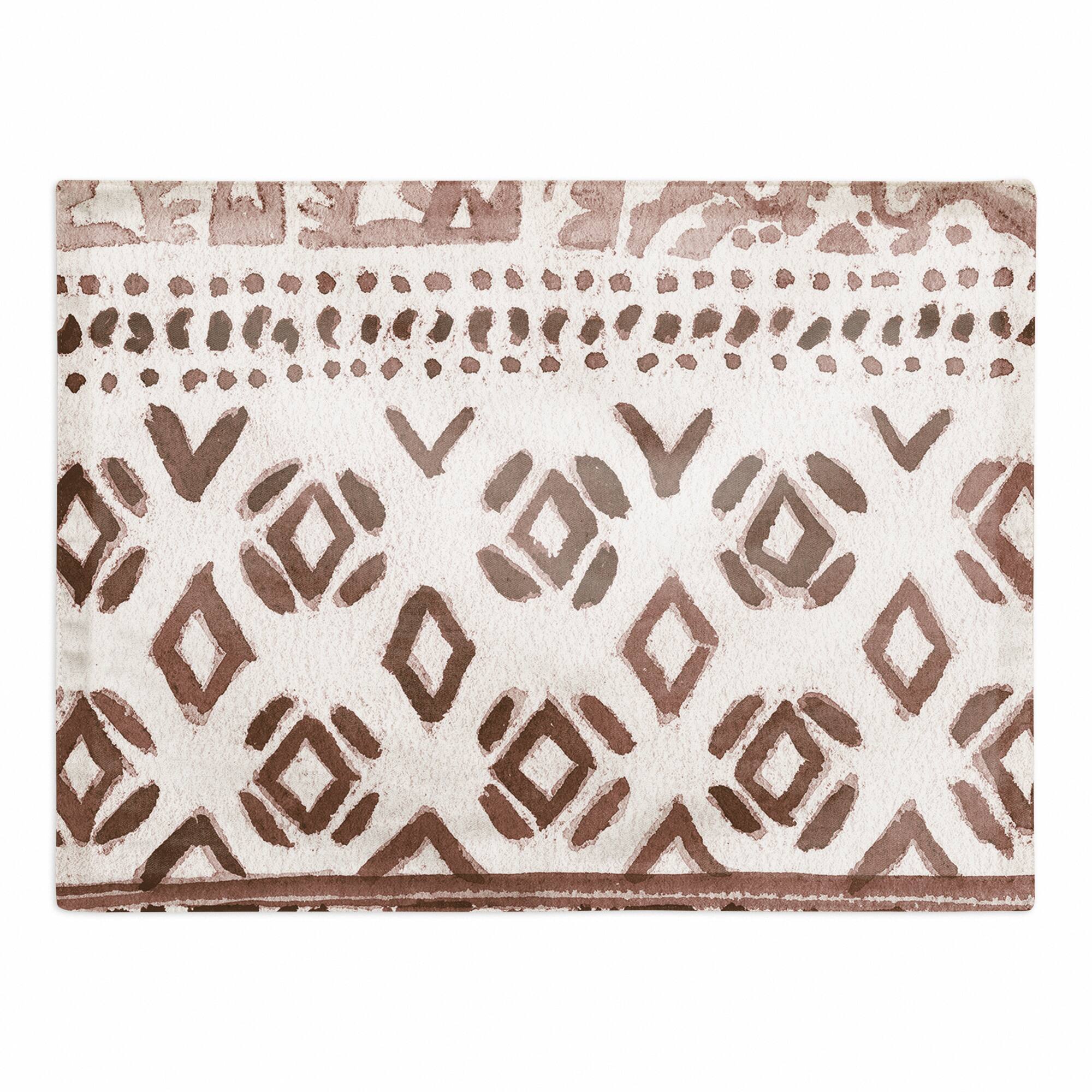 Deep Red Pattern Poly Twill Placemat