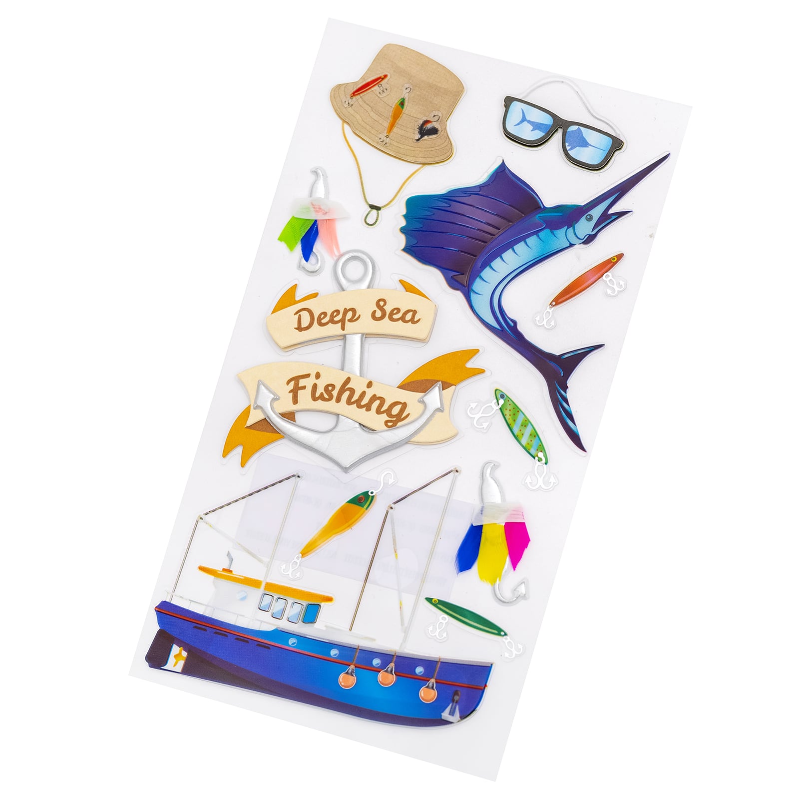 Recollections Deep Sea Fishing Stickers - each
