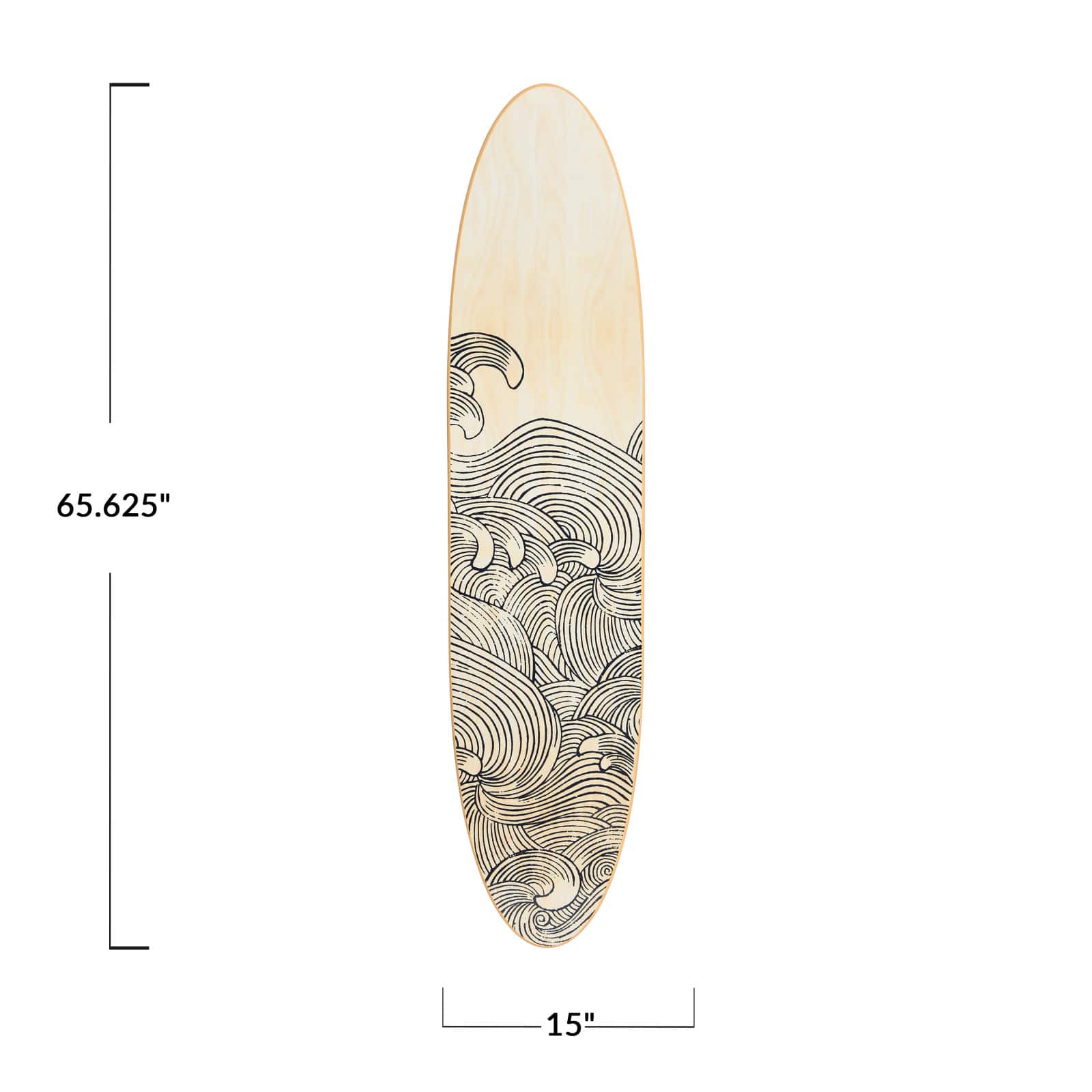 Hello Honey® Waves Coastal Decorative Surfboard Wall Décor