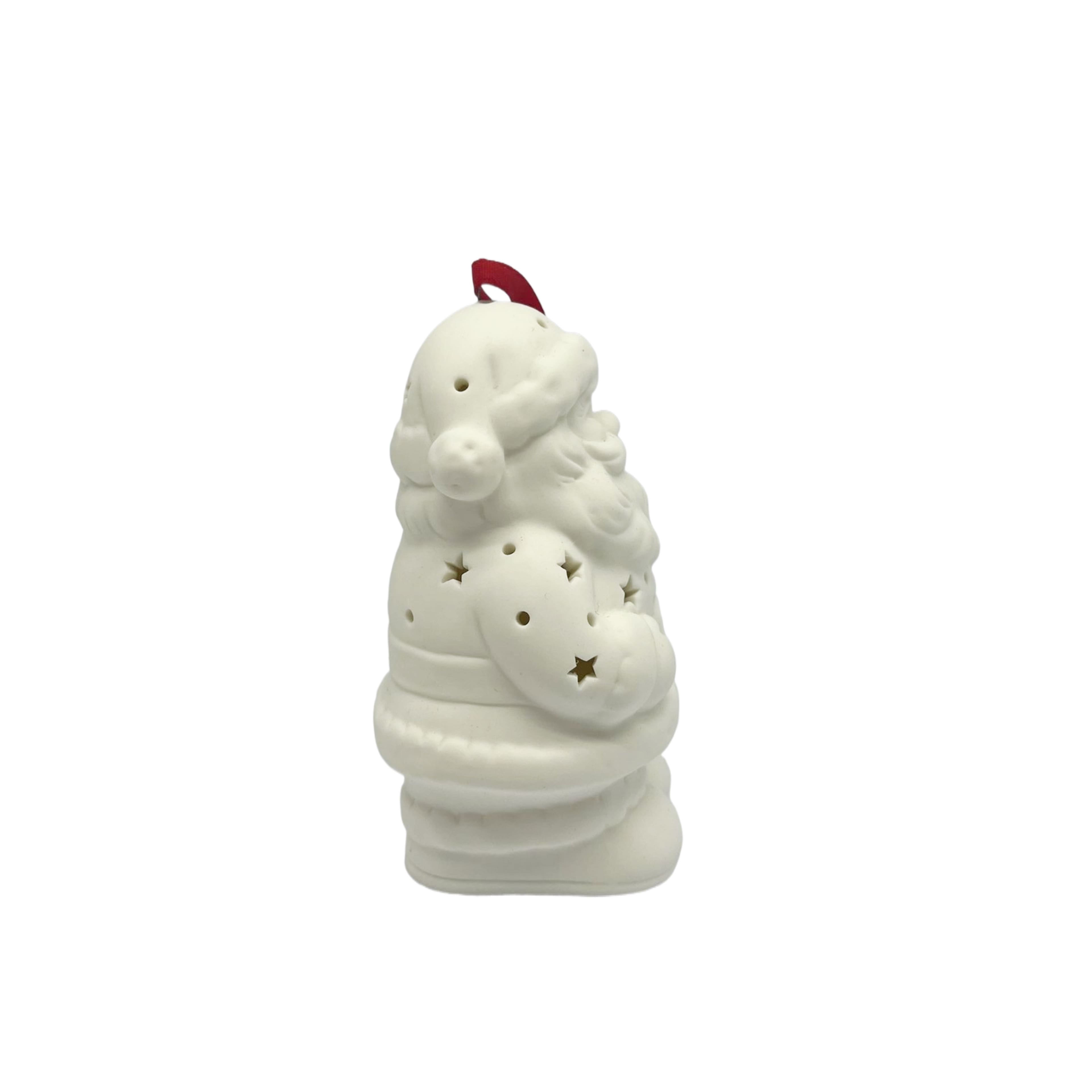 4.25&#x22; Santa DIY LED Ceramic Ornament by Make Market&#xAE;