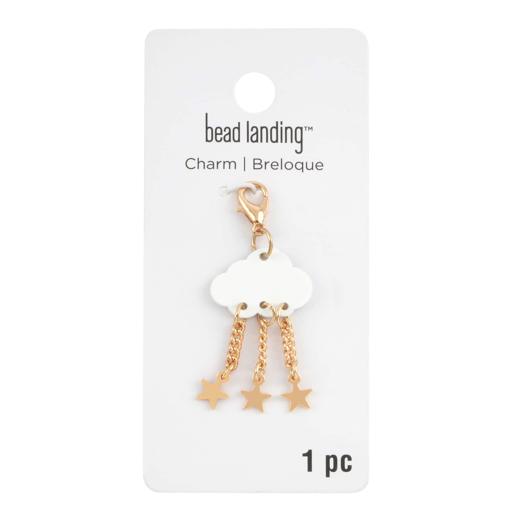 12 Pack: Cloud with Stars Charm by Bead Landing&#x2122;