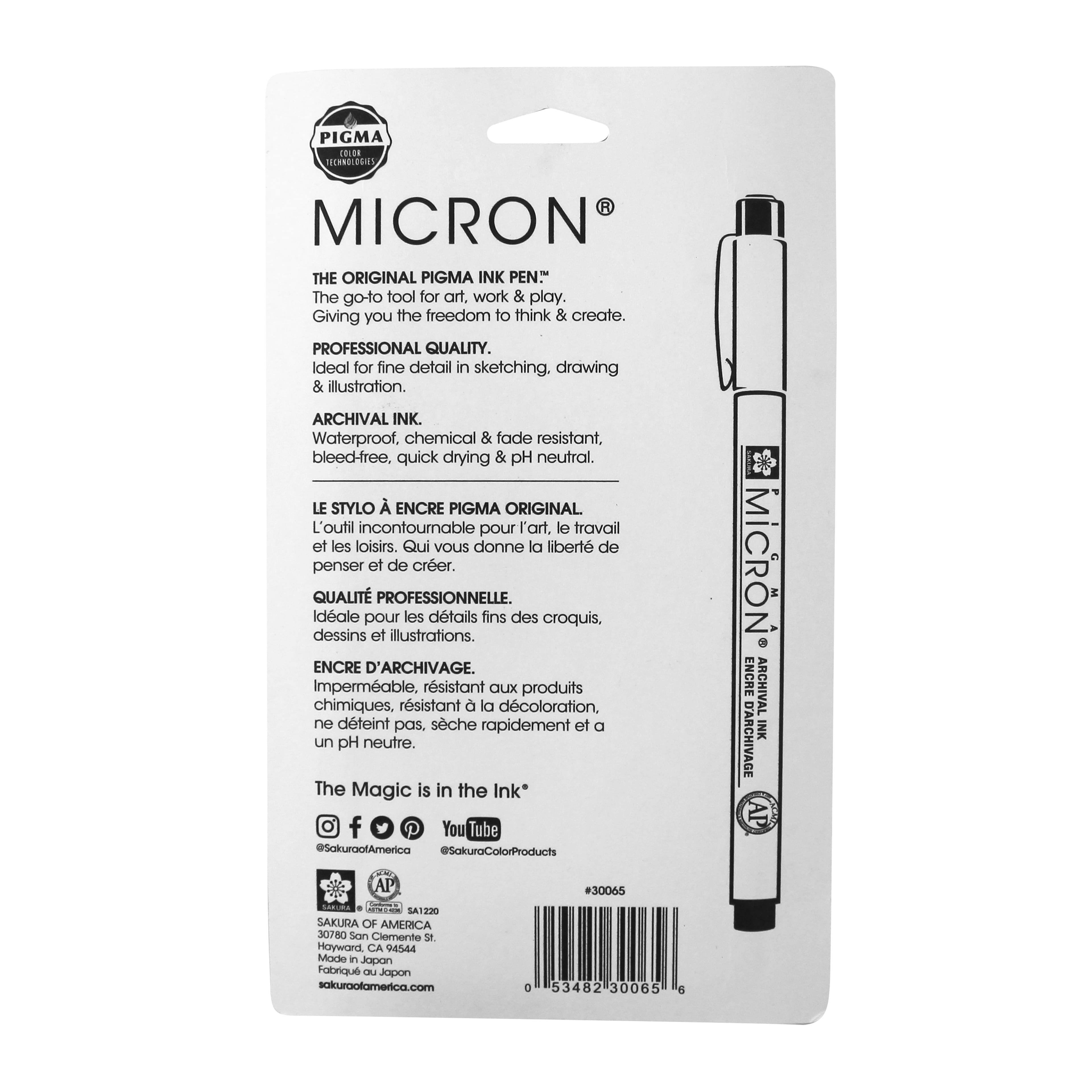 Pigma&#xAE; Micron&#x2122; 05 Fine Line Pen 6 Color Set