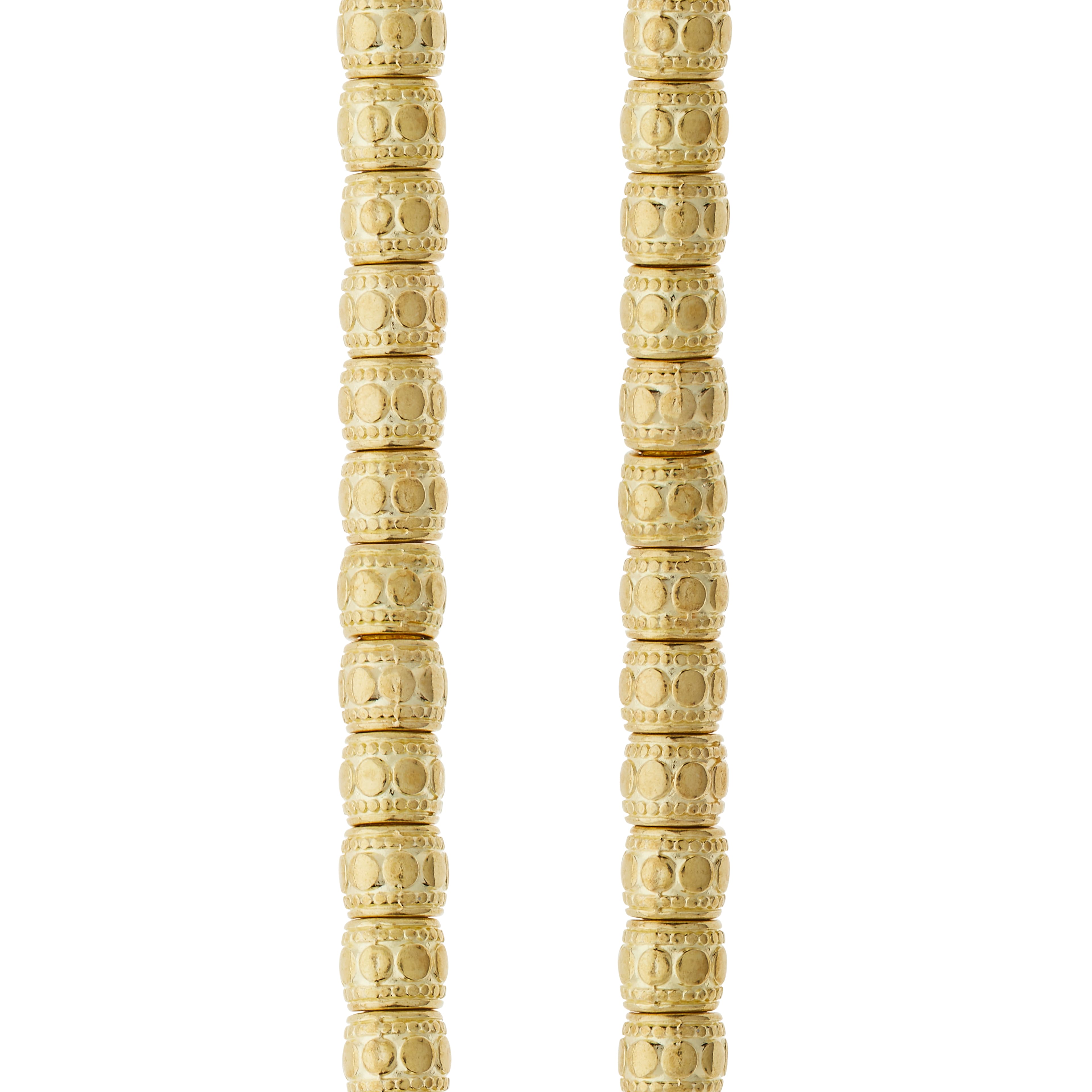 12 Pack: Gold Small Tube Beads, 7mm by Bead Landing™