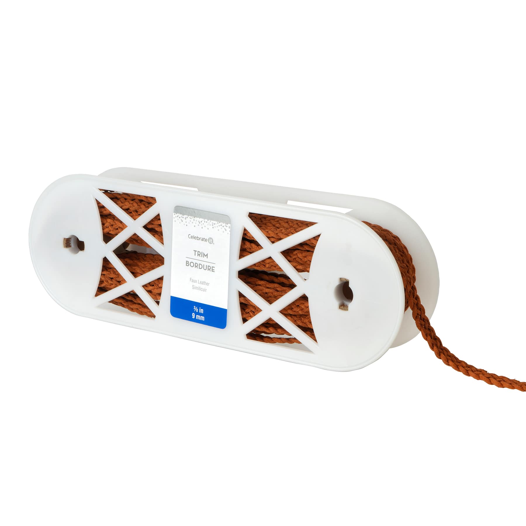 3/8&#x22; Faux Leather Braided Trim Ribbon by Celebrate It&#xAE;