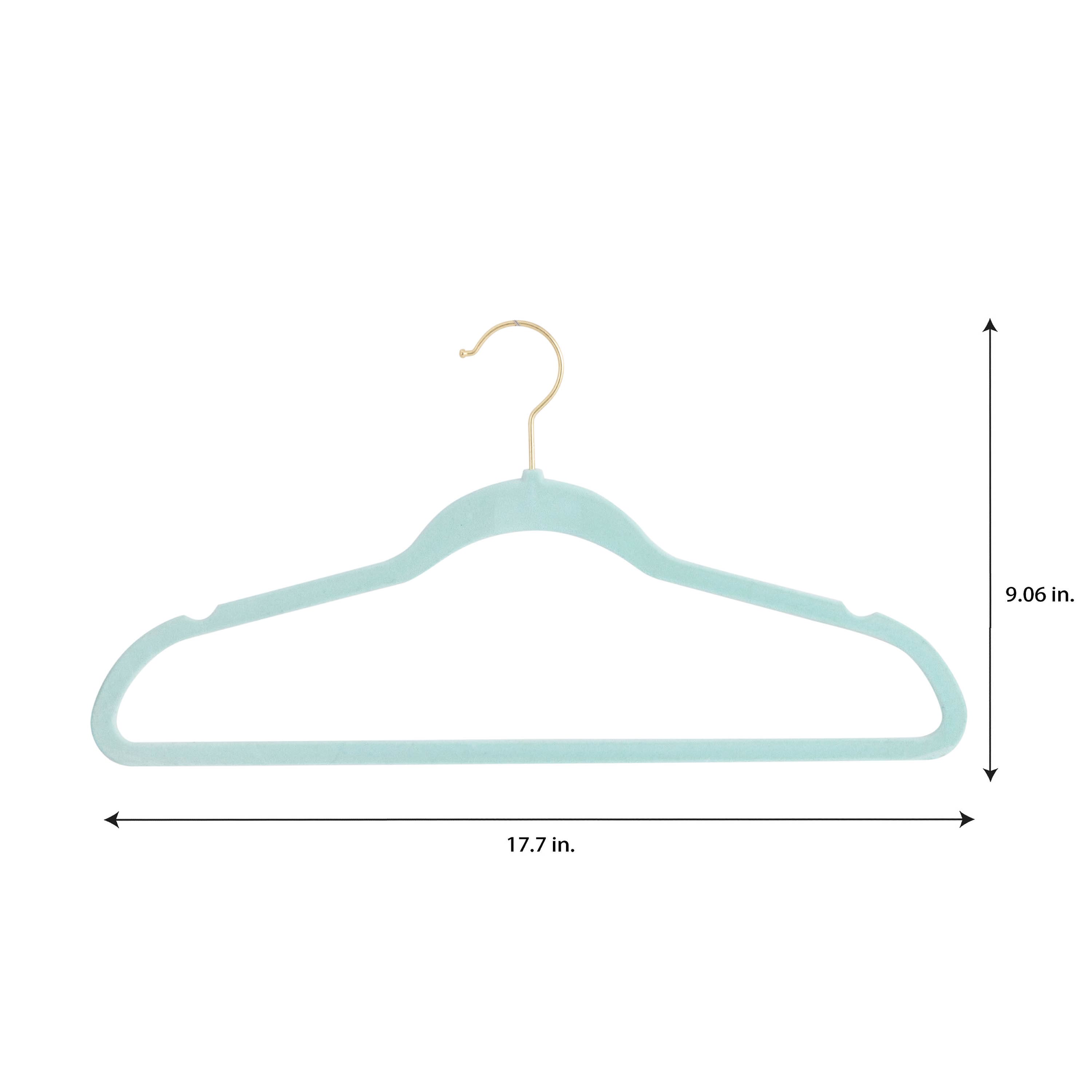 Simplify Super Slim Velvet Hangers with Gold Hook, 10ct.