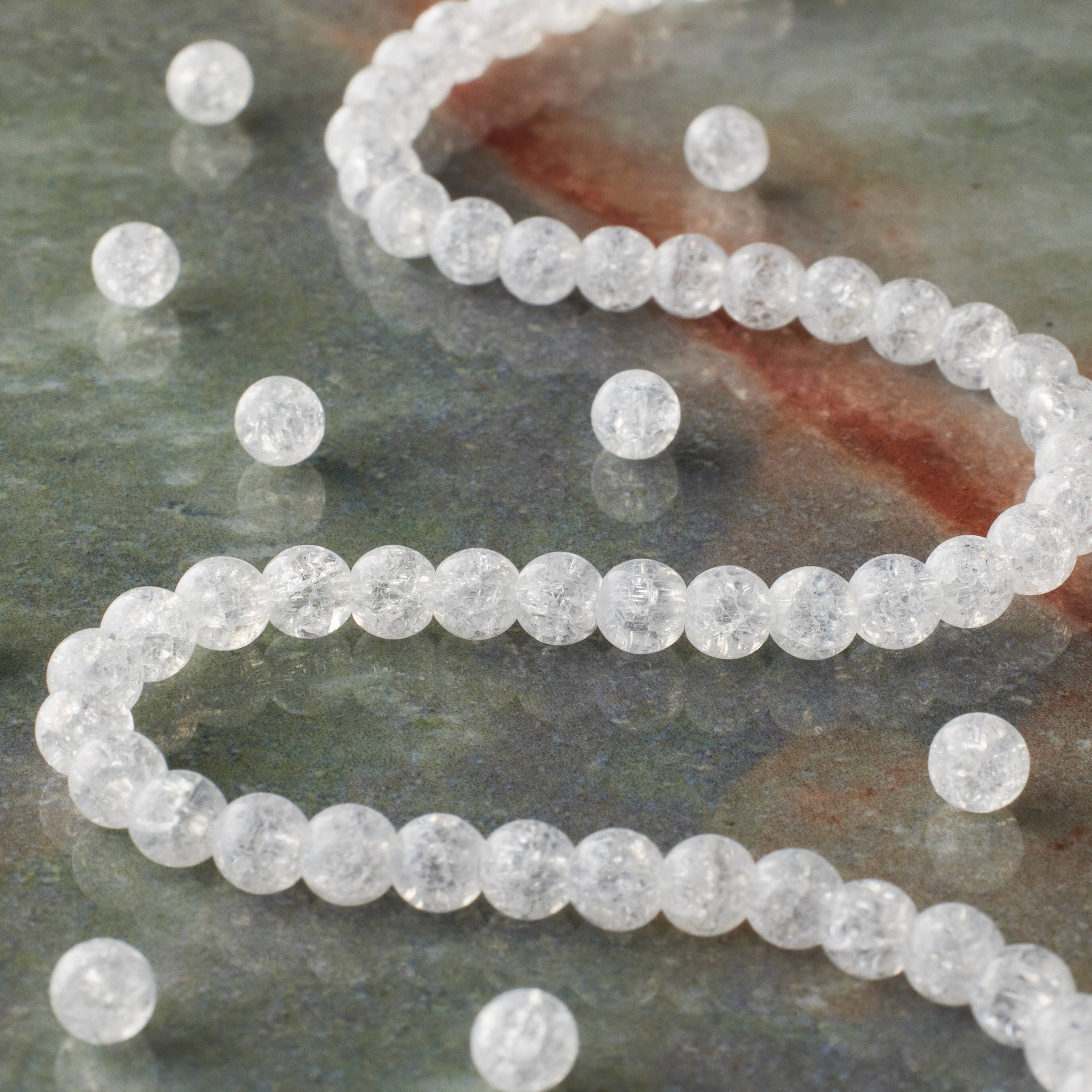 12 Pack: Quartz Round Beads by Bead Landing