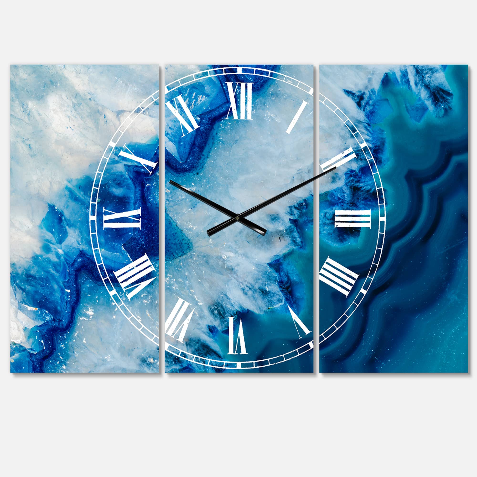 Designart Geode Slice Macro Multipanel Wall Clock