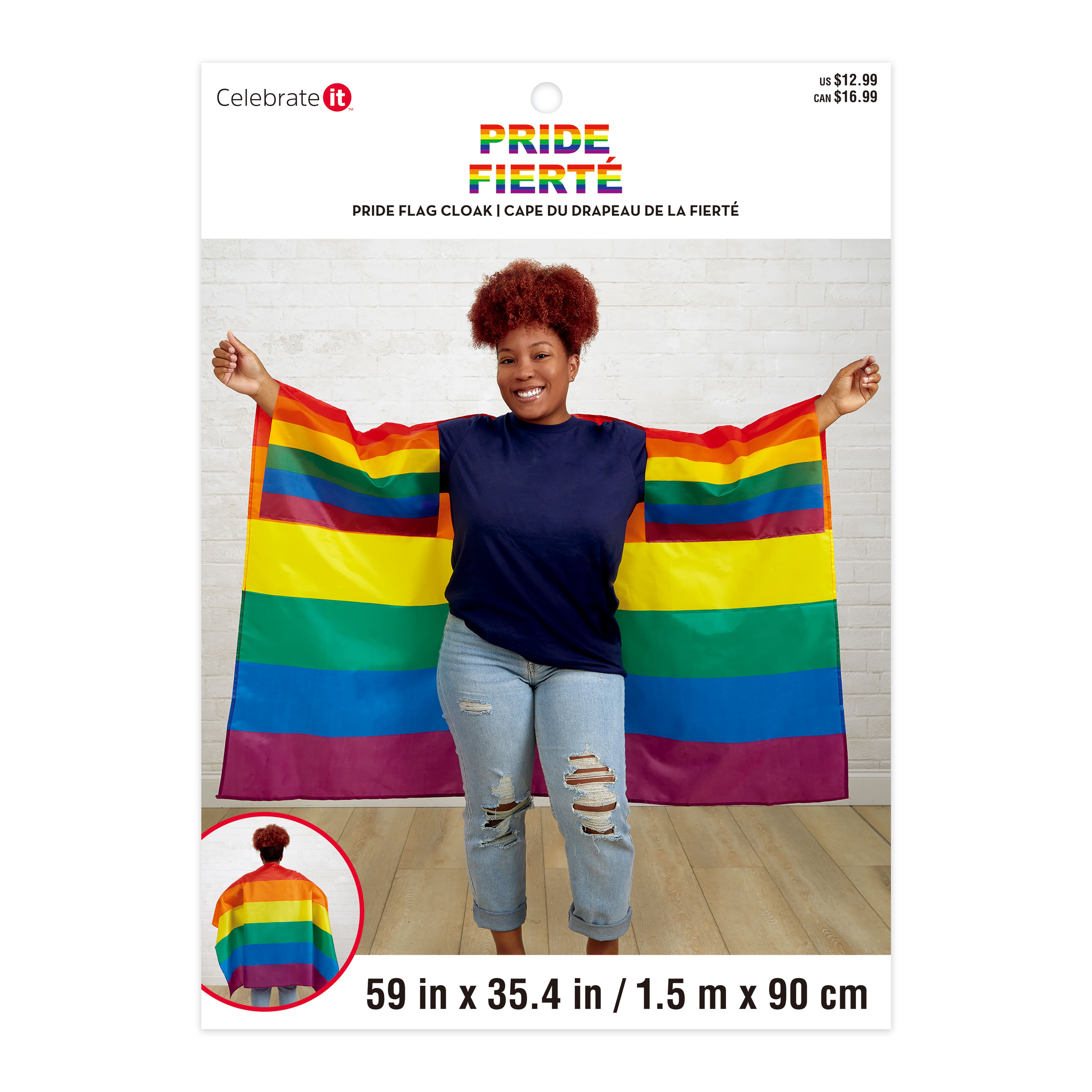 60&#x22; Pride Flag Cloak by Celebrate It&#x2122;