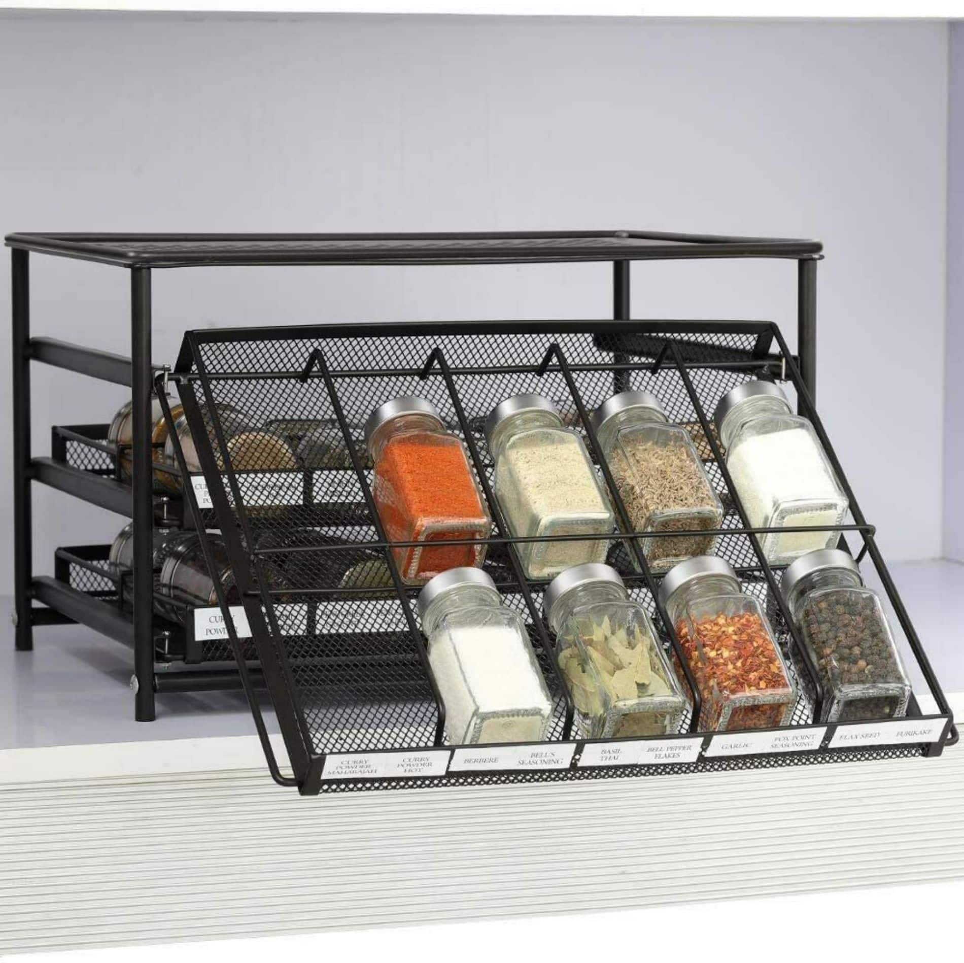 NEX&#x2122; 3-Tier 30-Bottle Spice Rack Organizer