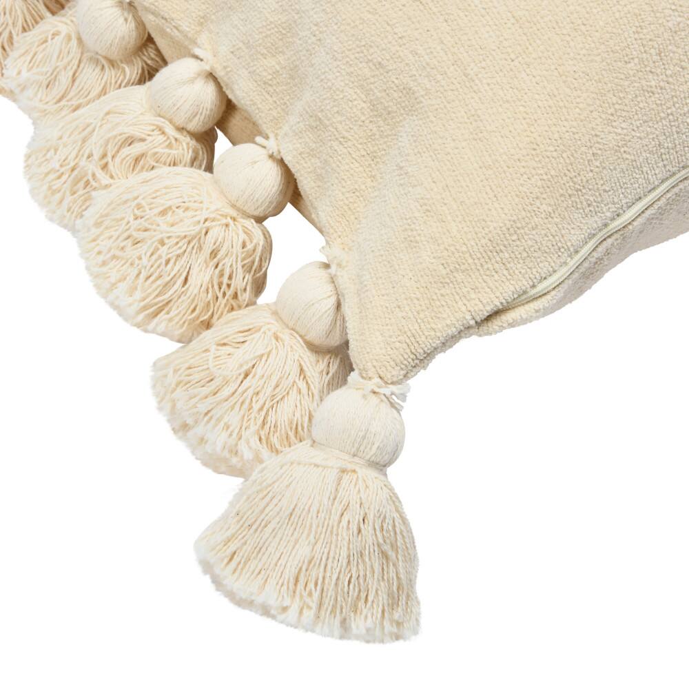Hello Honey® Cream Chenille Lumbar Pillow with Tassels