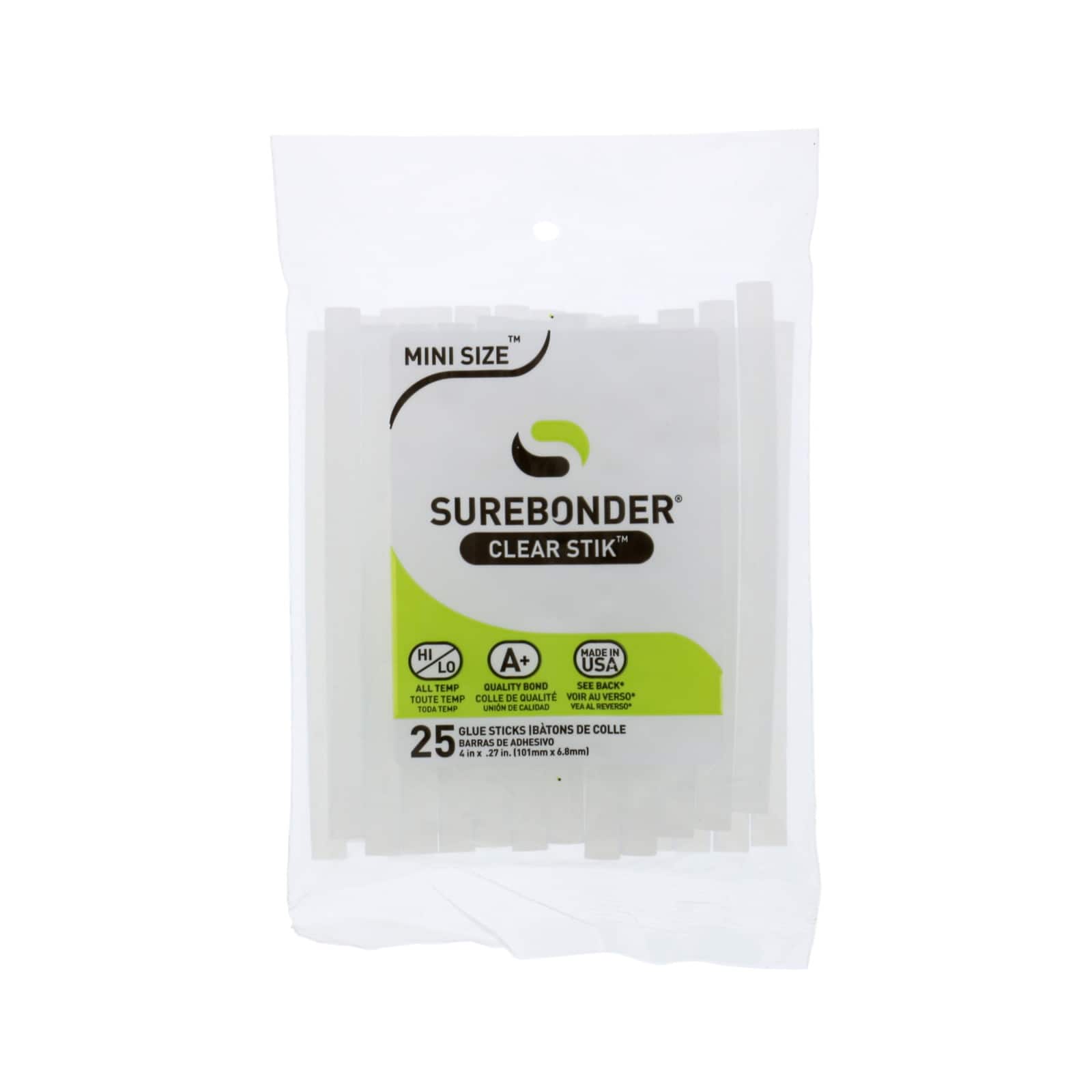 Surebonder® Clear Stik™ 4'' Mini Glue Sticks, 25ct.