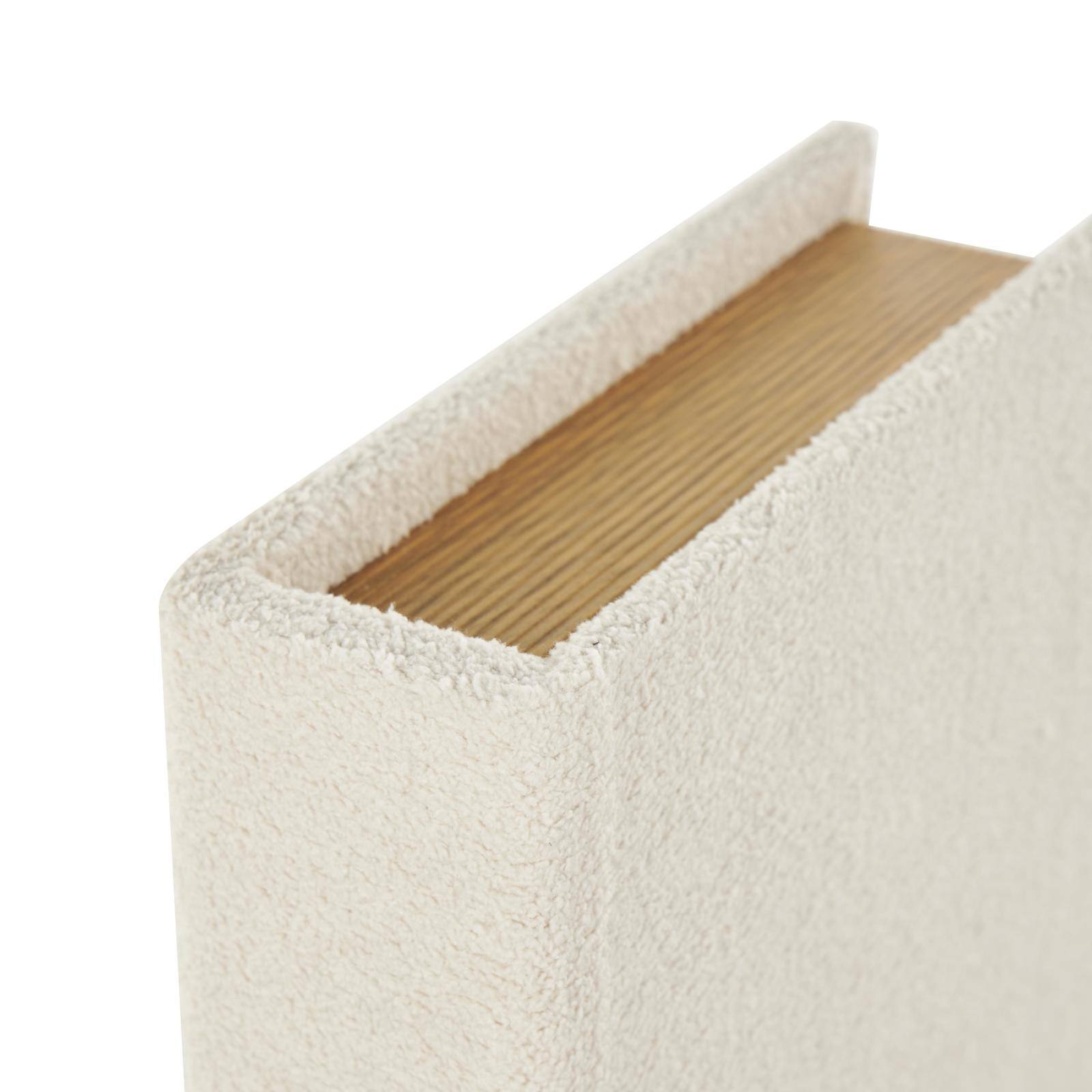 Velvet Textured Decorative Book Box with Gold Page Detailing