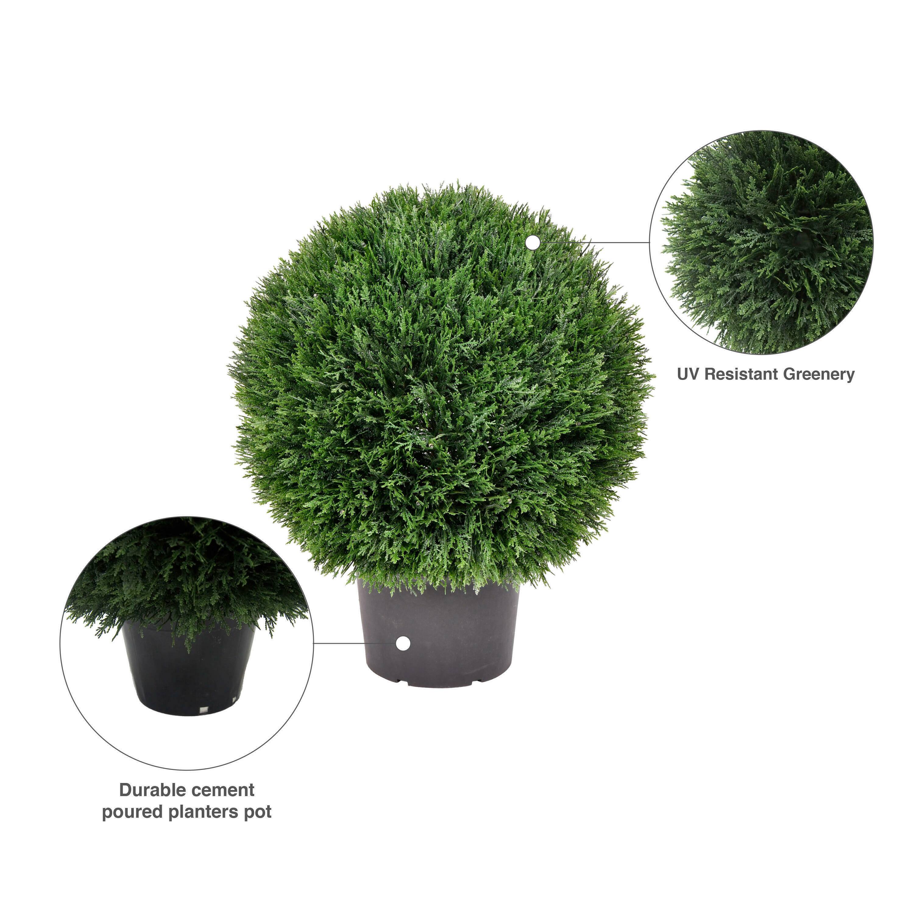 20" Artificial Green Cedar Ball