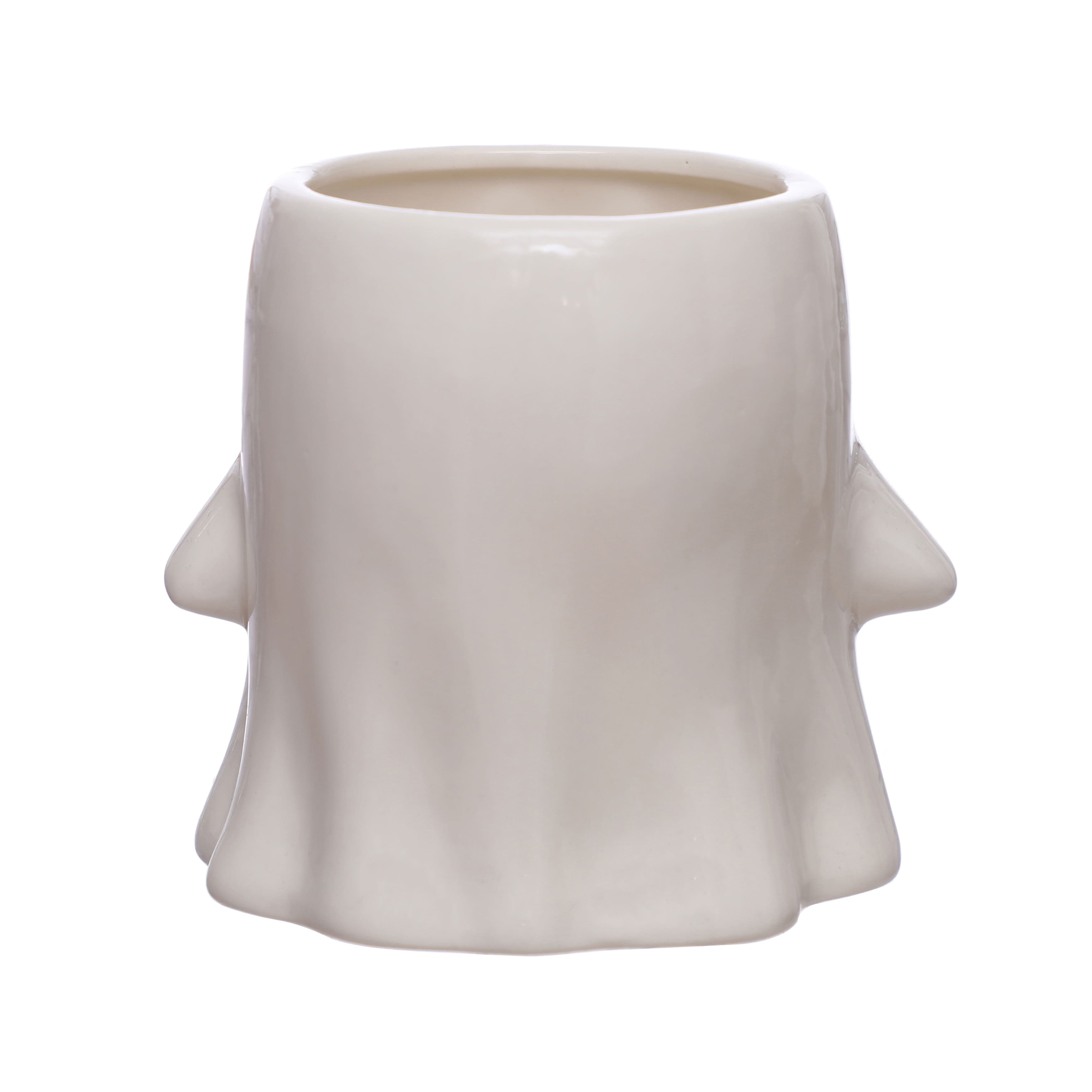 5.25&#x22; White Ghost Ceramic Decorative Container by Ashland&#xAE;