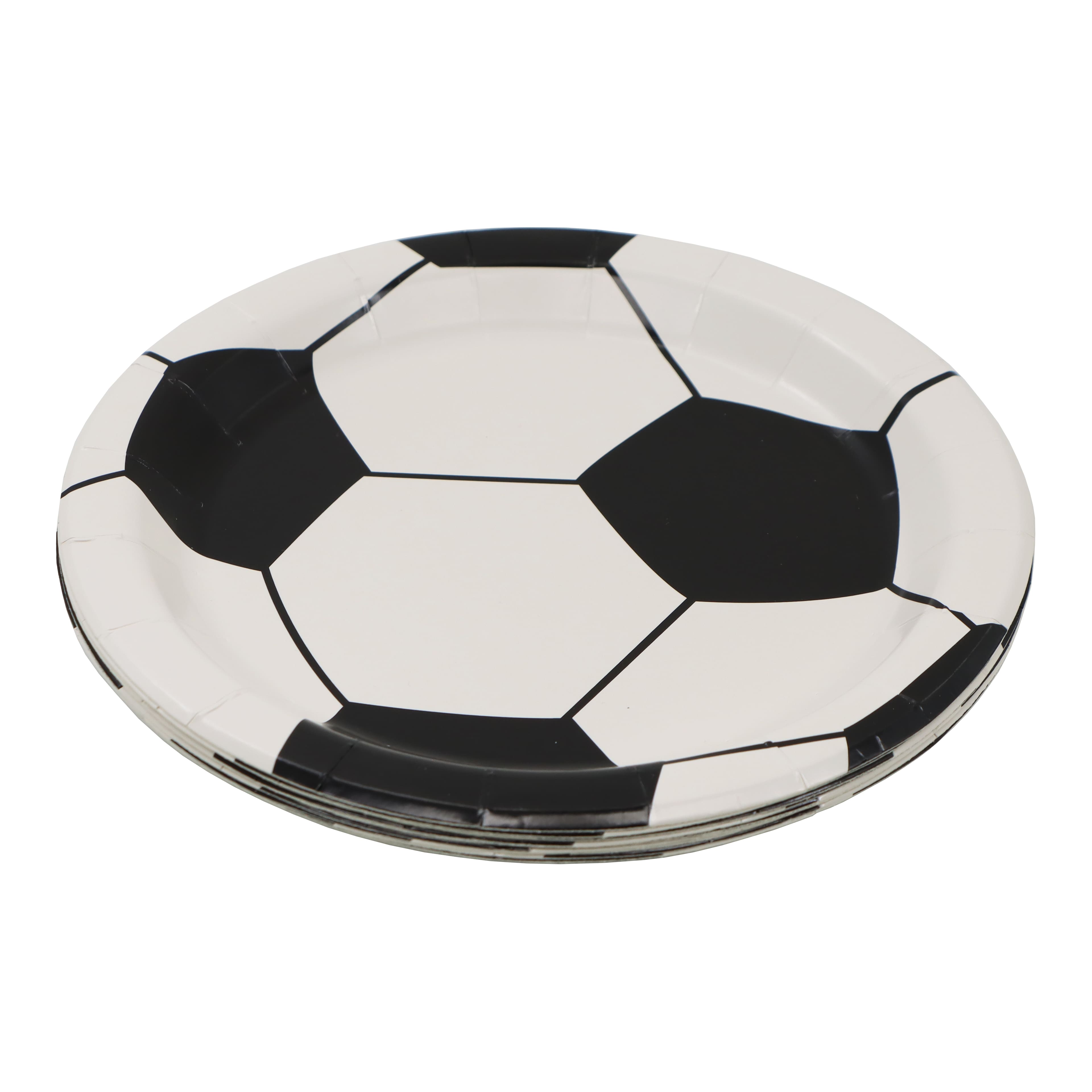 7&#x22; Soccer Ball Paper Snack Plates, 10ct. by Celebrate It&#x2122;