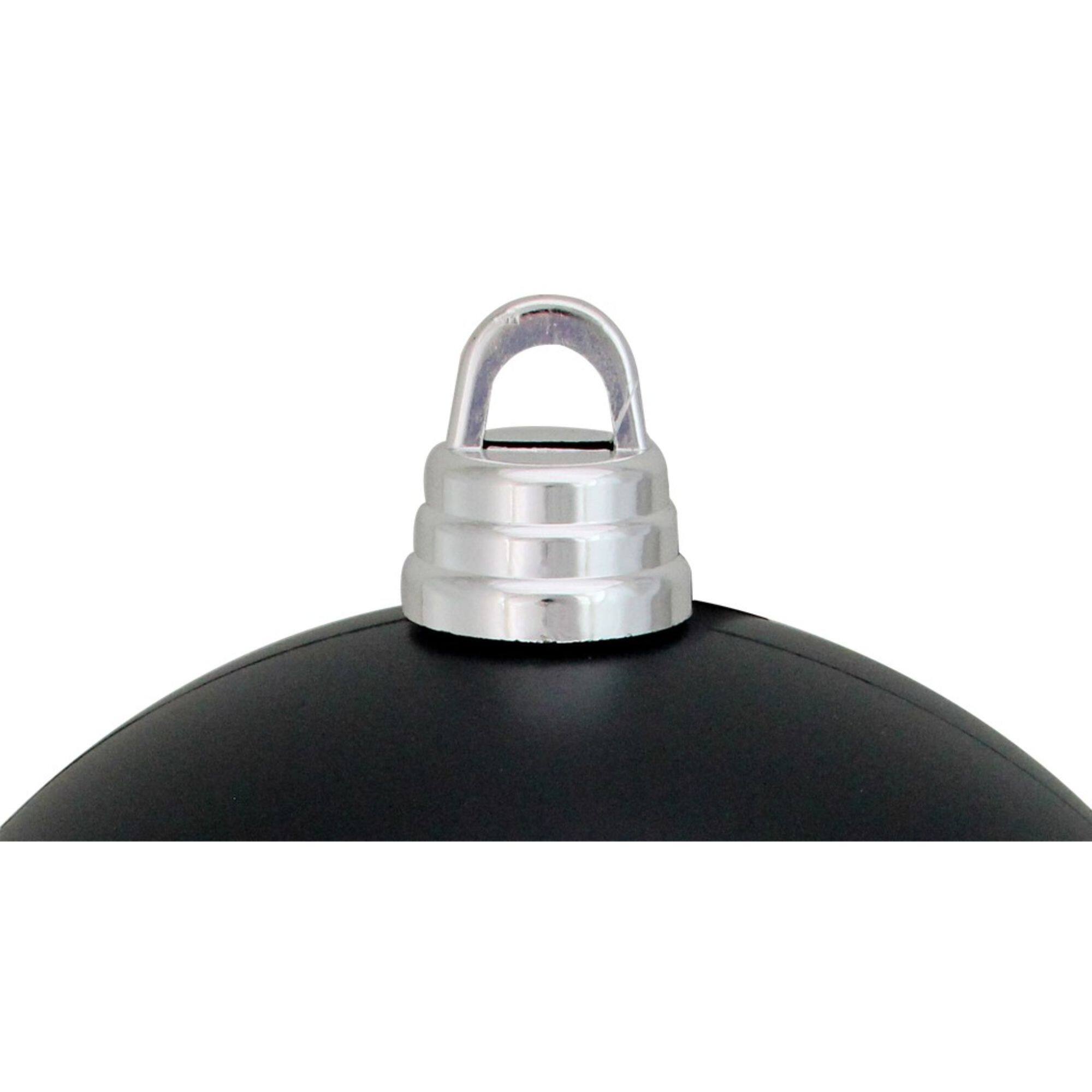 12" Matte Jet Black Shatterproof Christmas Ball Ornament