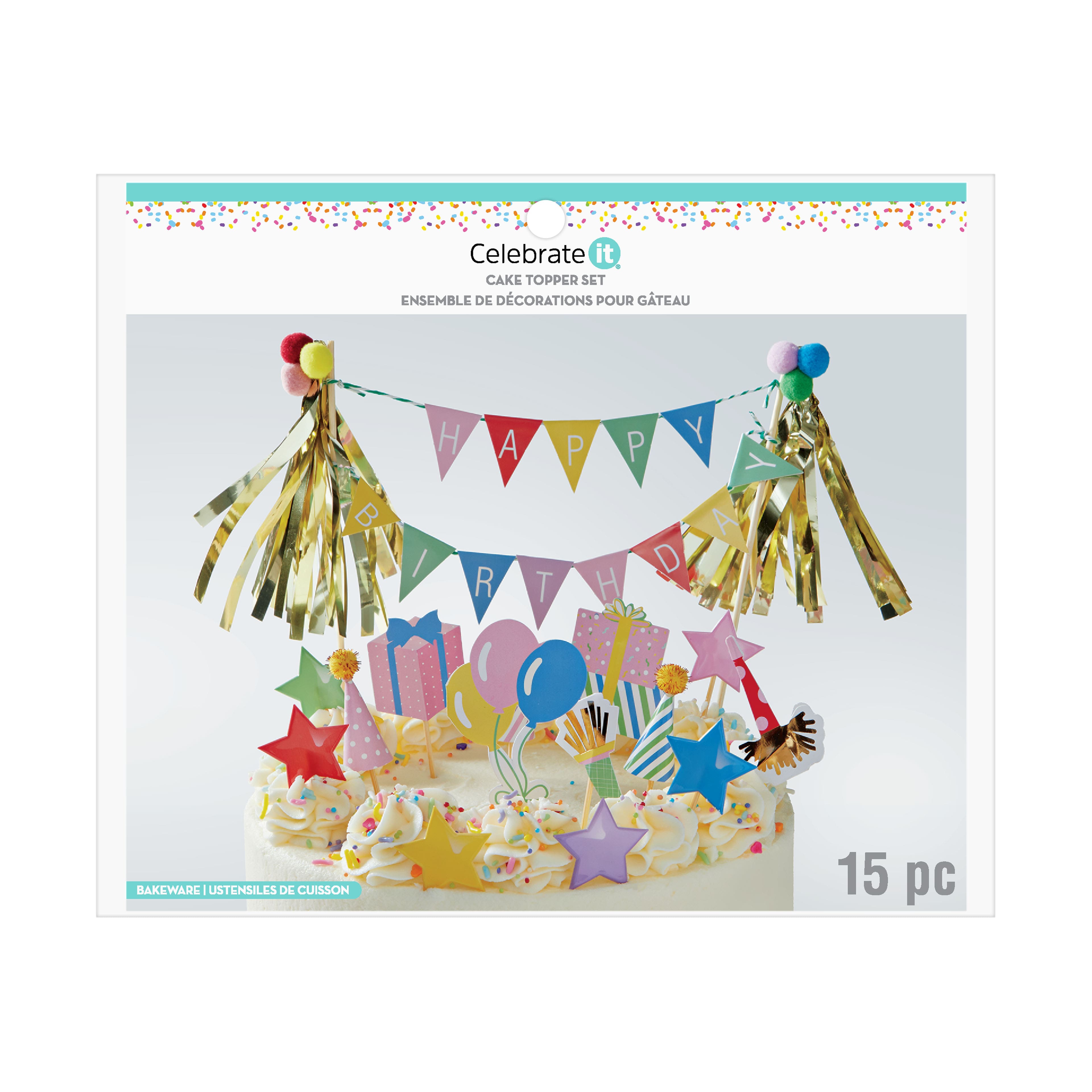 Happy Birthday Cake Topper Set by Celebrate It™