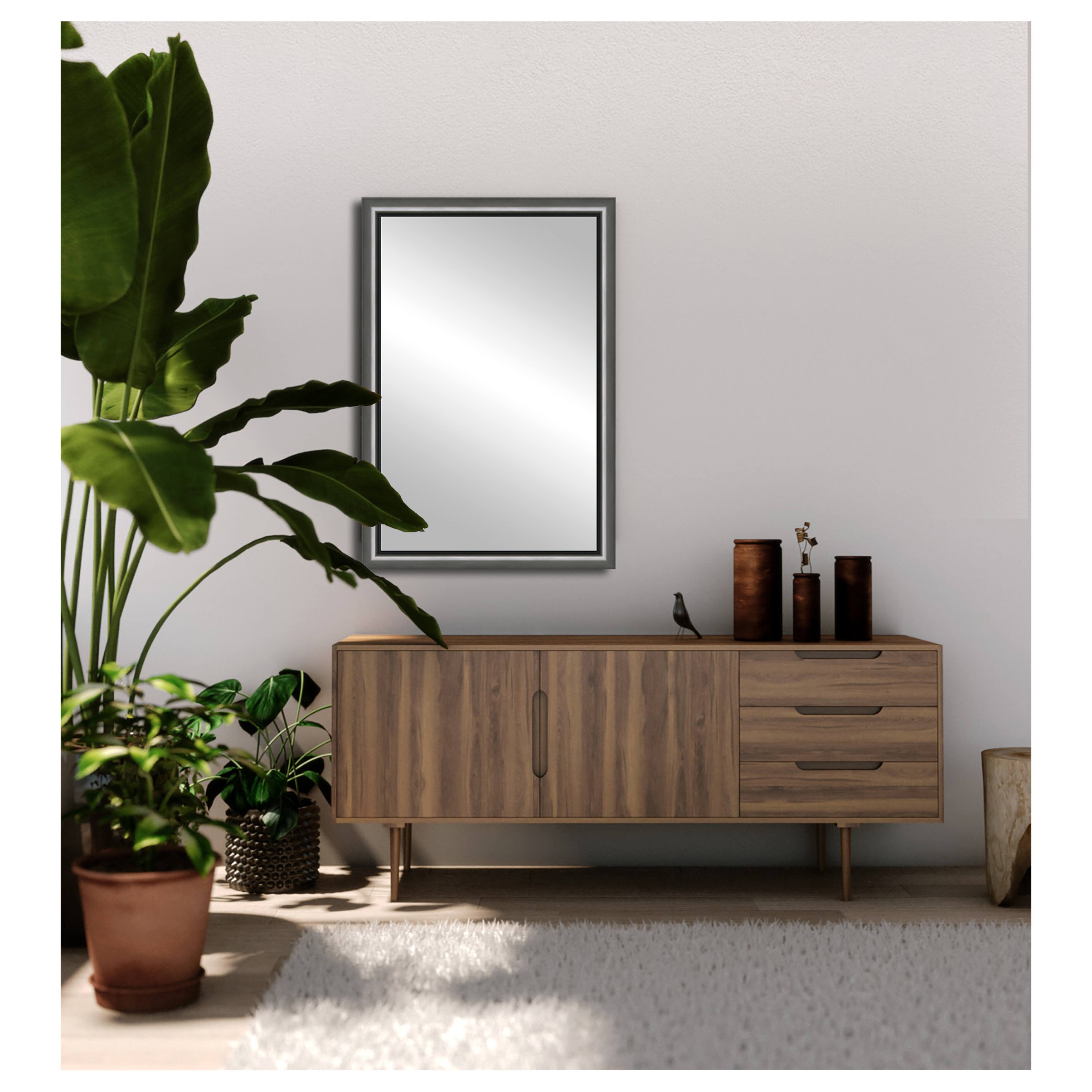 Timeless Frames® Cleo Pewter 24" x 37" Framed Mirror