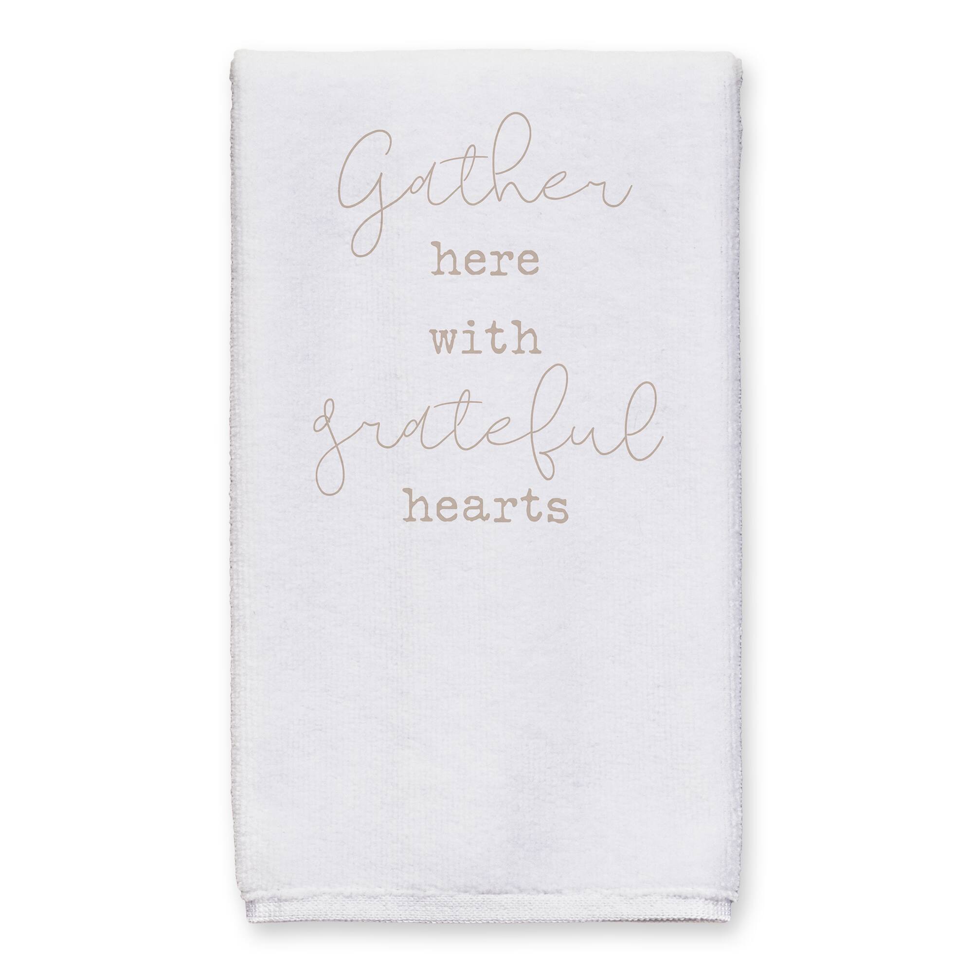Gather Grateful Hearts Tea Towel Set