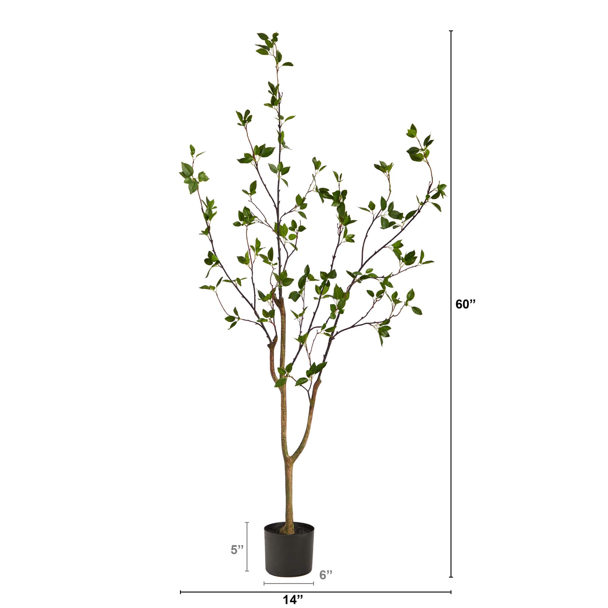 5ft. Minimalist Potted Citrus Artificial Tree